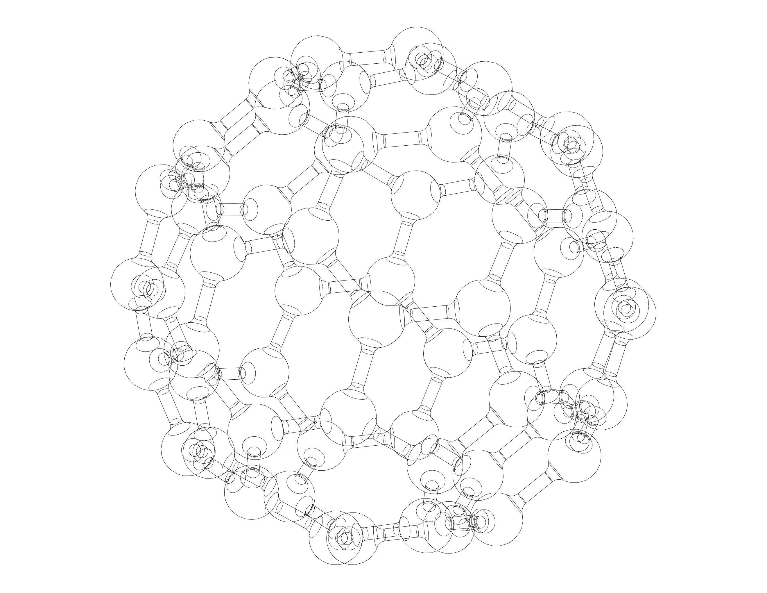 Truncated Icosahedron with Atoms 3D print model_12