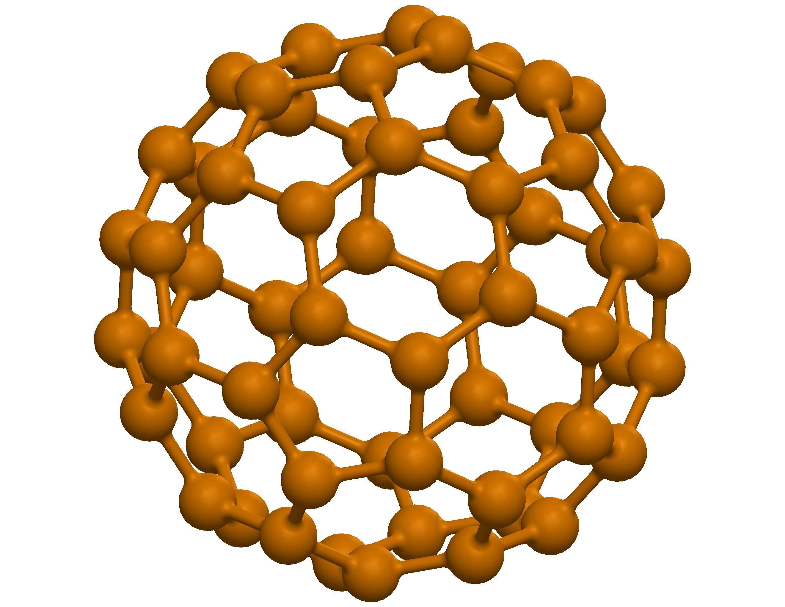 Truncated Icosahedron with Atoms 3D print model_37