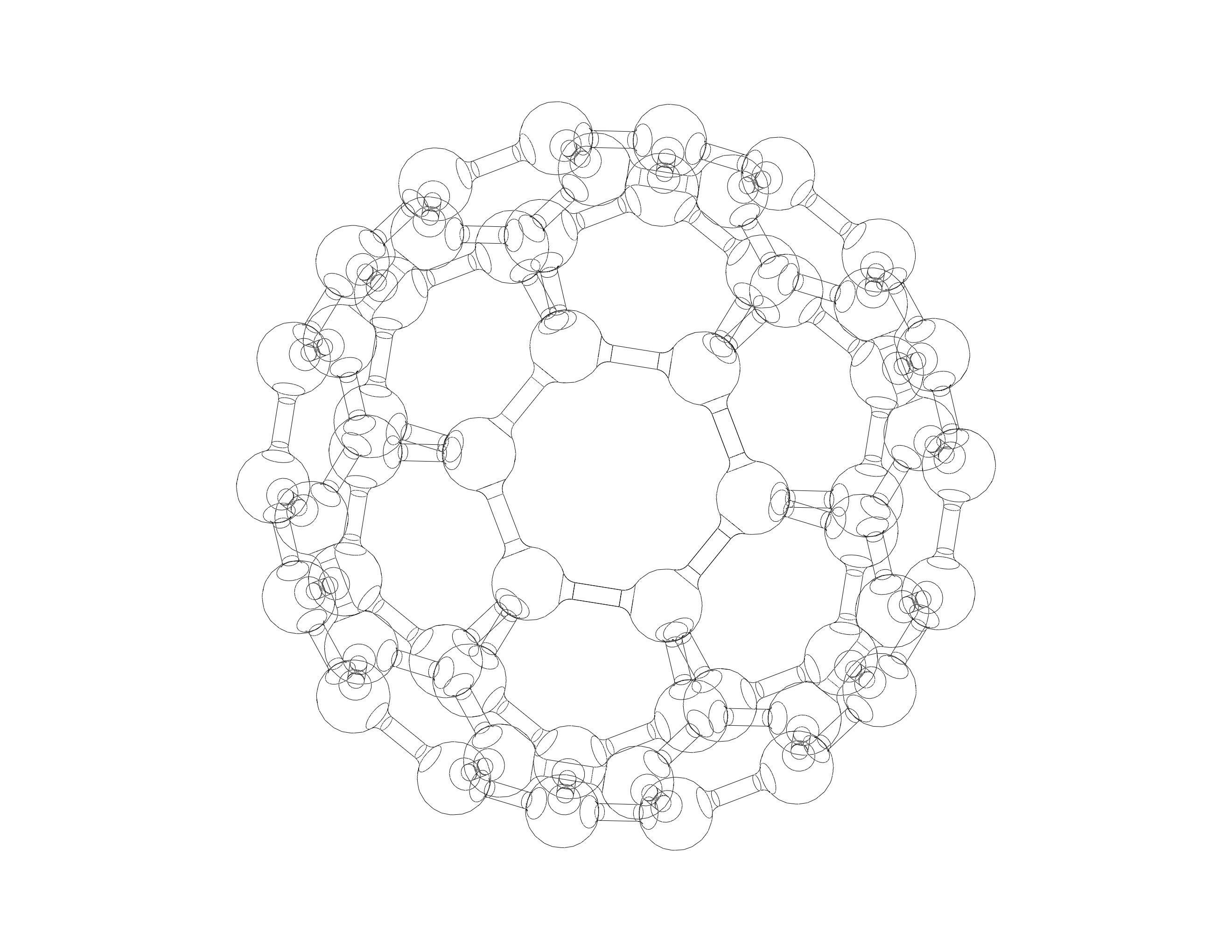 Truncated Icosahedron with Atoms 3D print model_40