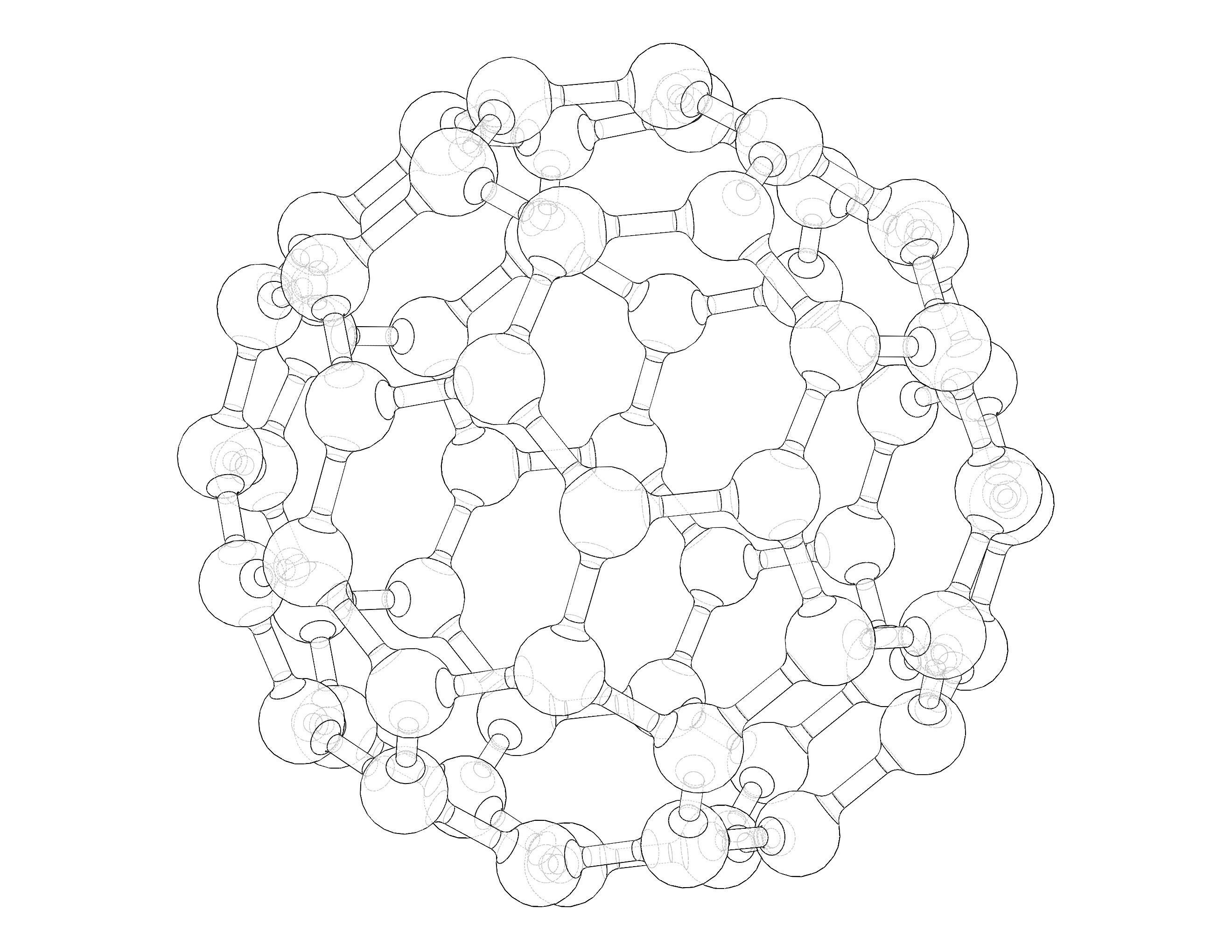 Truncated Icosahedron with Atoms 3D print model_11