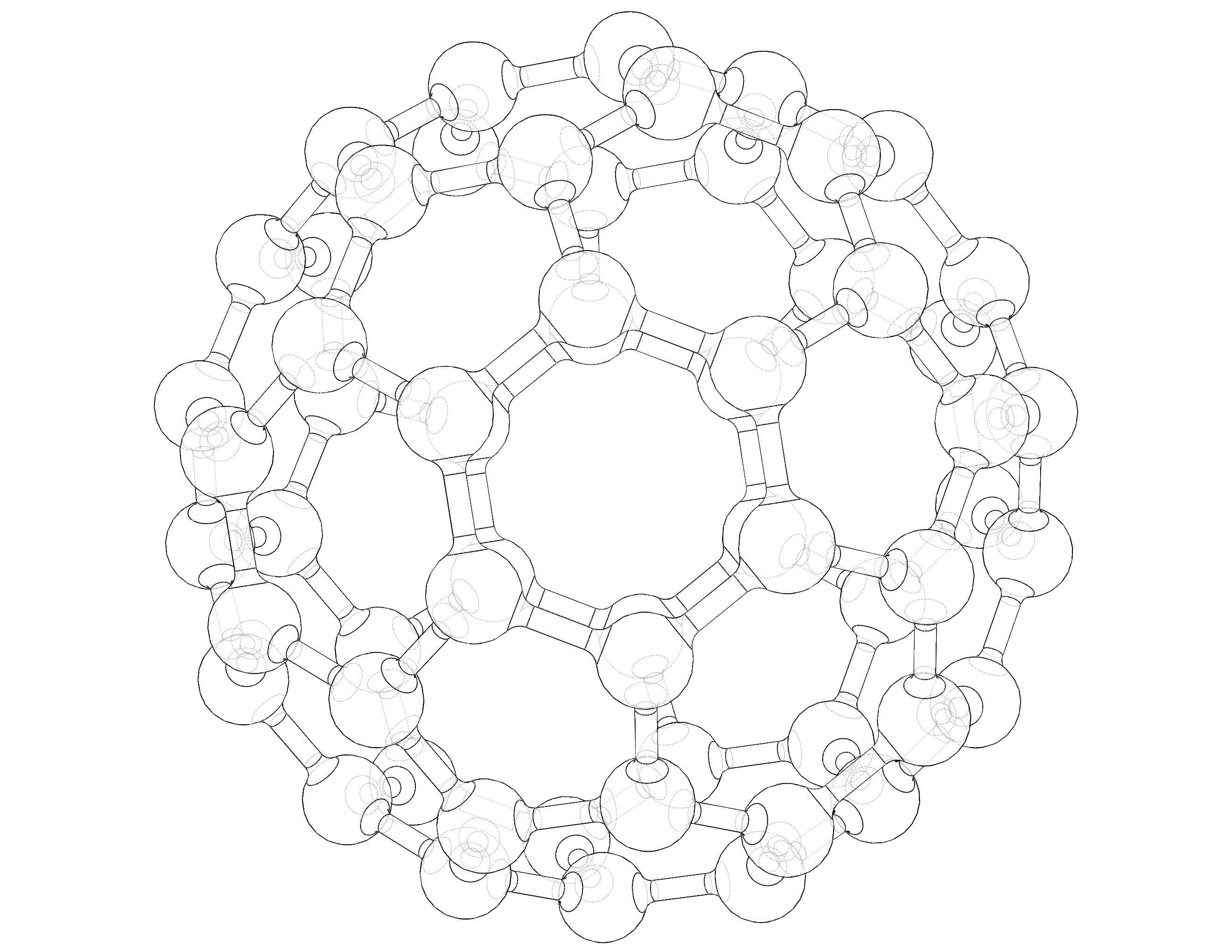 Truncated Icosahedron with Atoms 3D print model_15