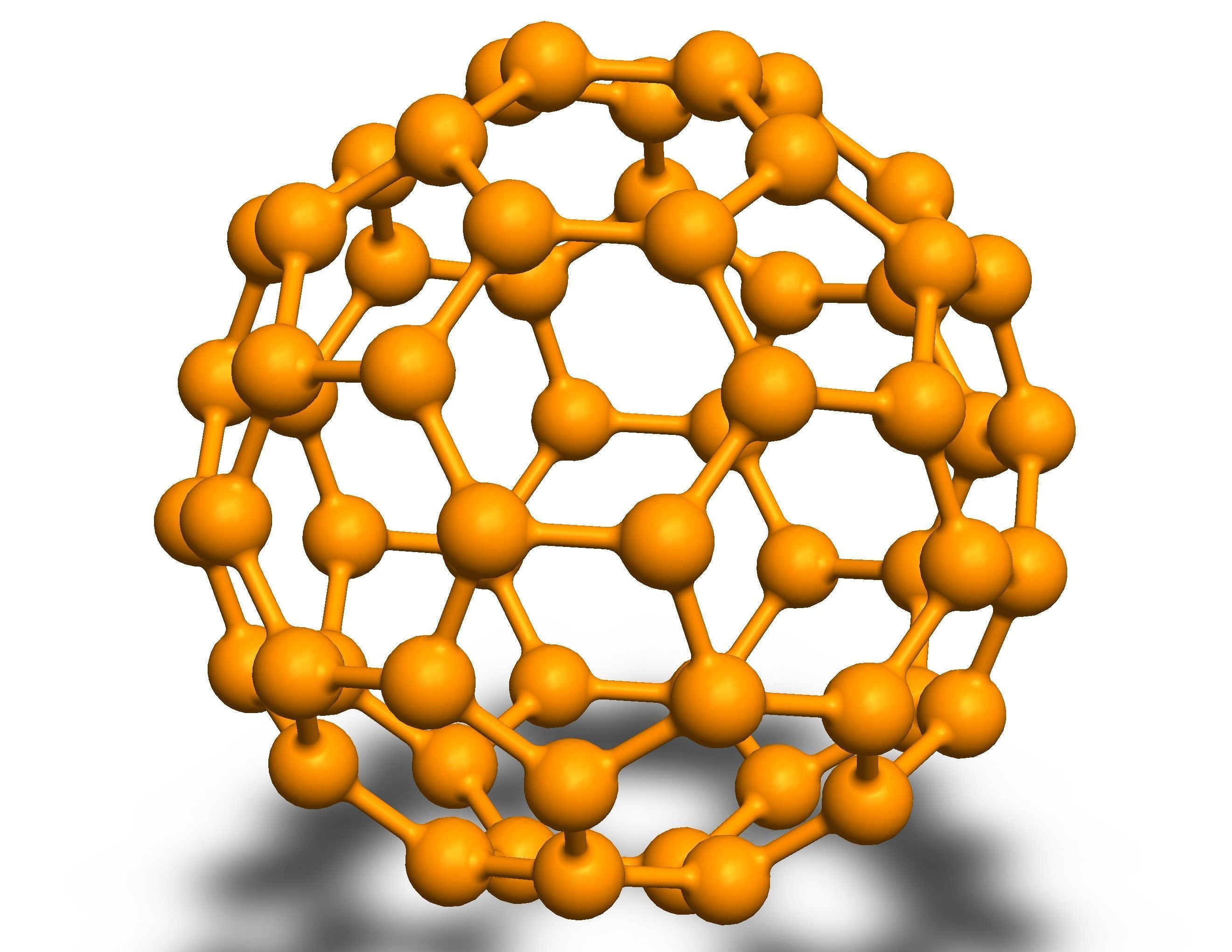 Truncated Icosahedron with Atoms 3D print model_9