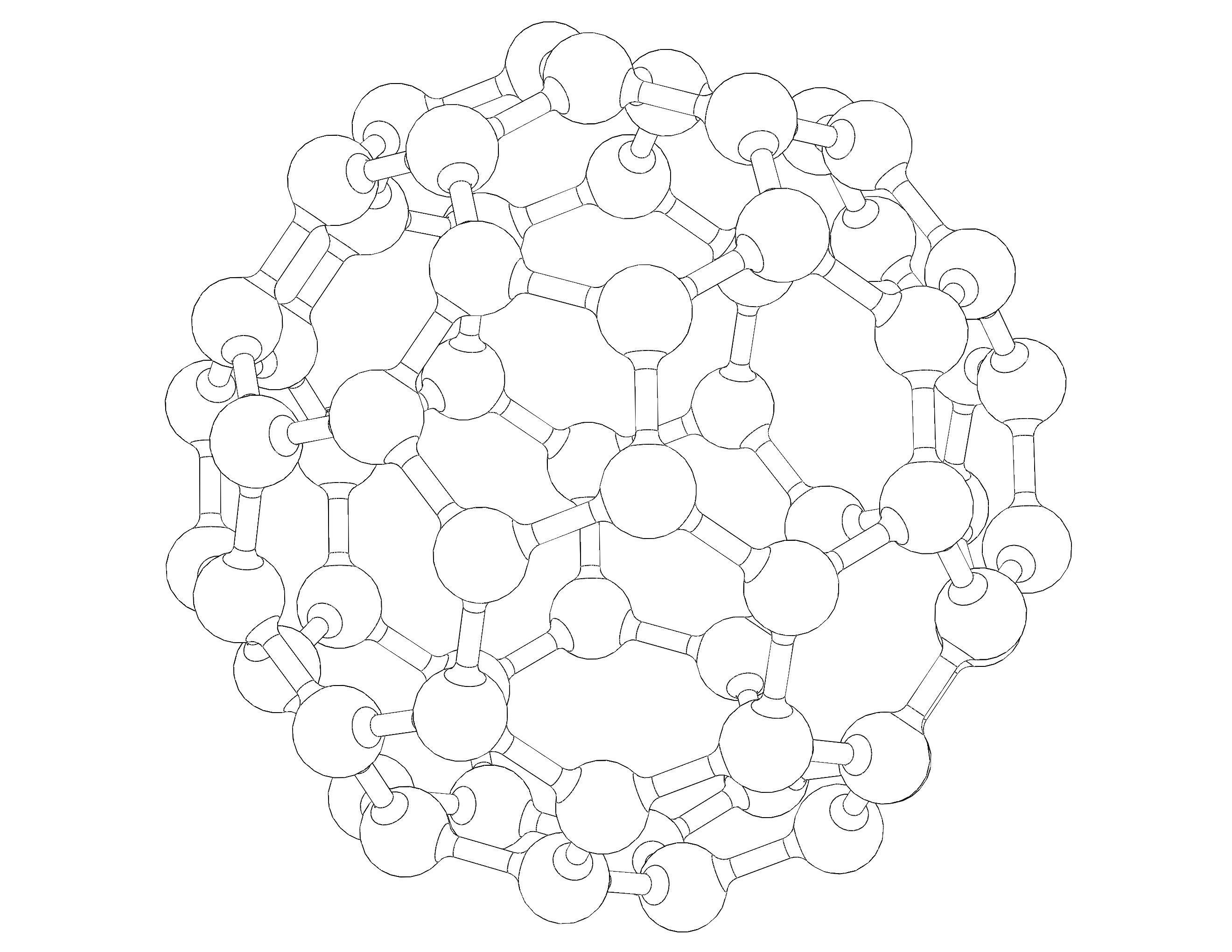 Truncated Icosahedron with Atoms 3D print model_18