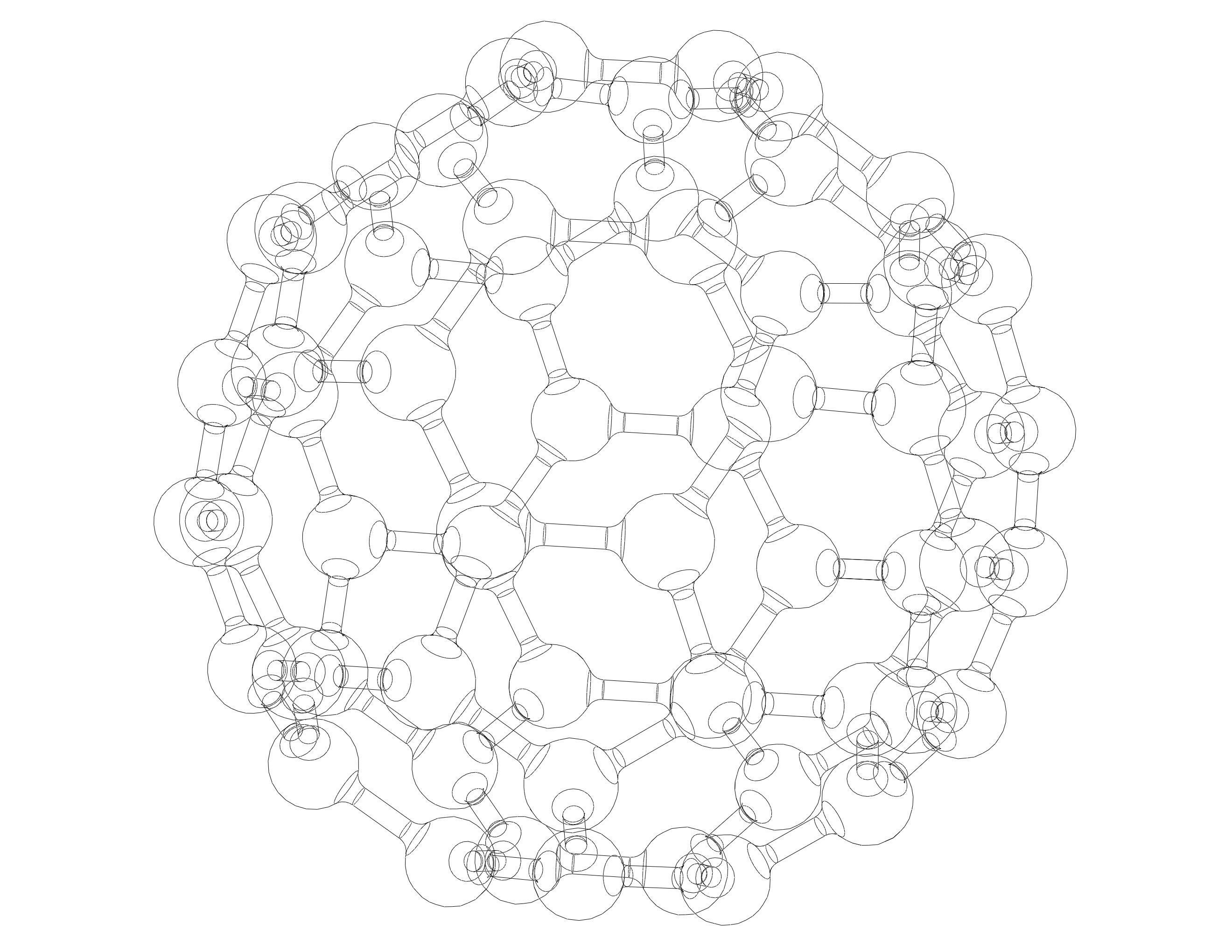 Truncated Icosahedron with Atoms 3D print model_8