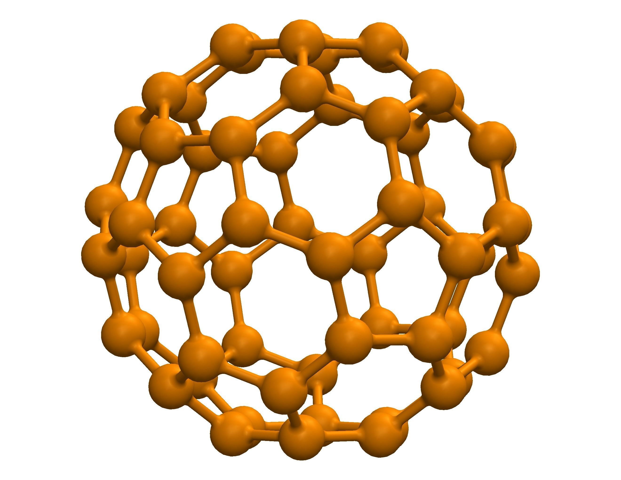 Truncated Icosahedron with Atoms 3D print model_29