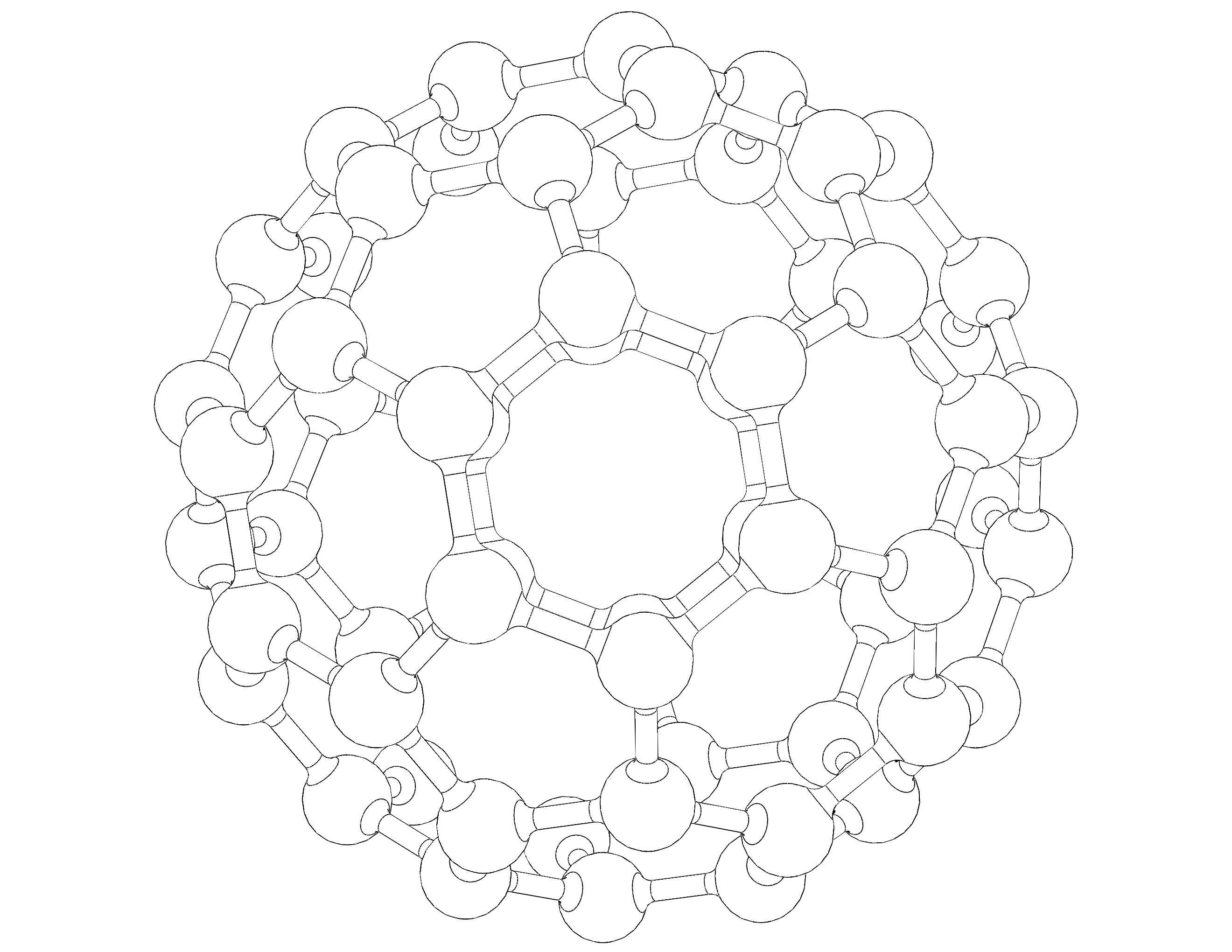 Truncated Icosahedron with Atoms 3D print model_14