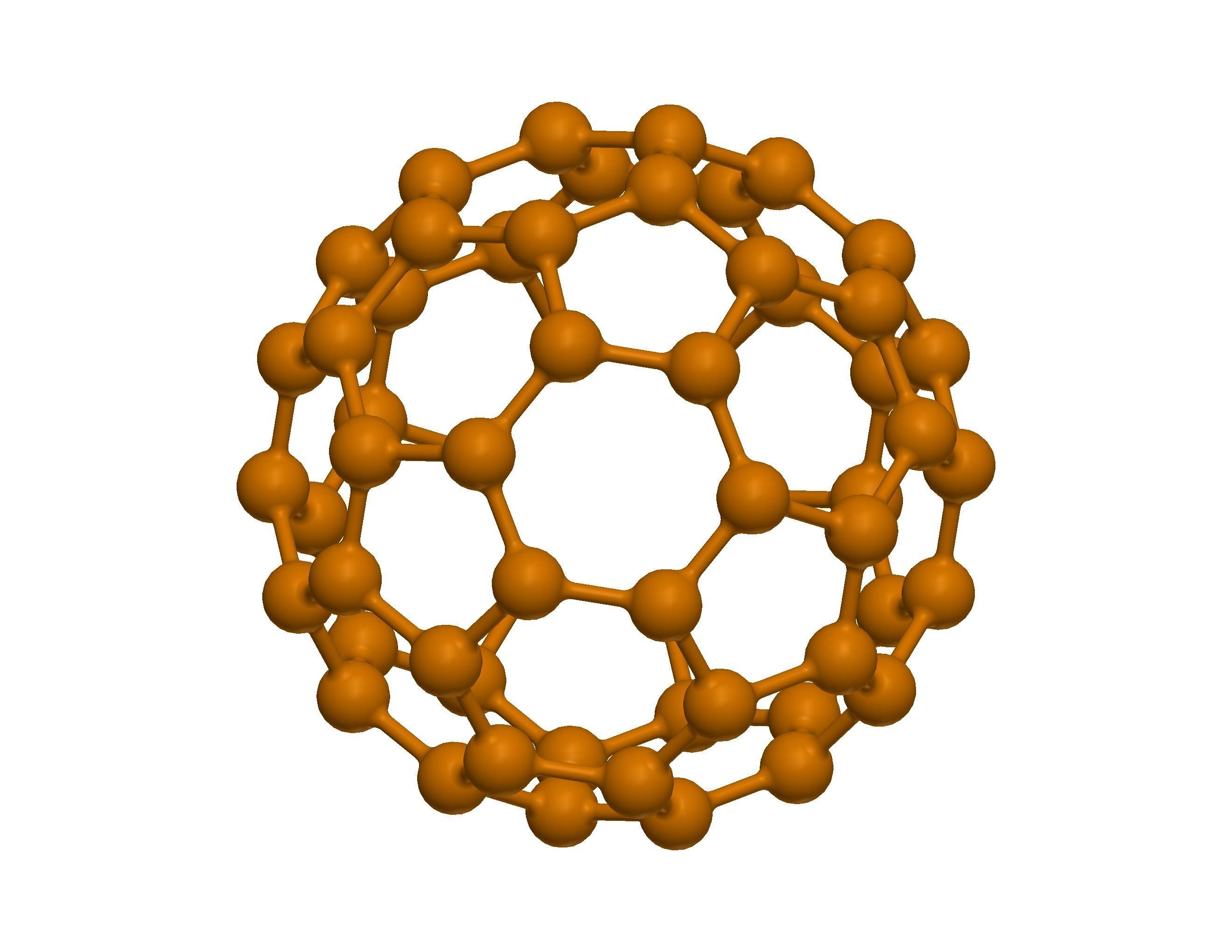 Truncated Icosahedron with Atoms 3D print model_41