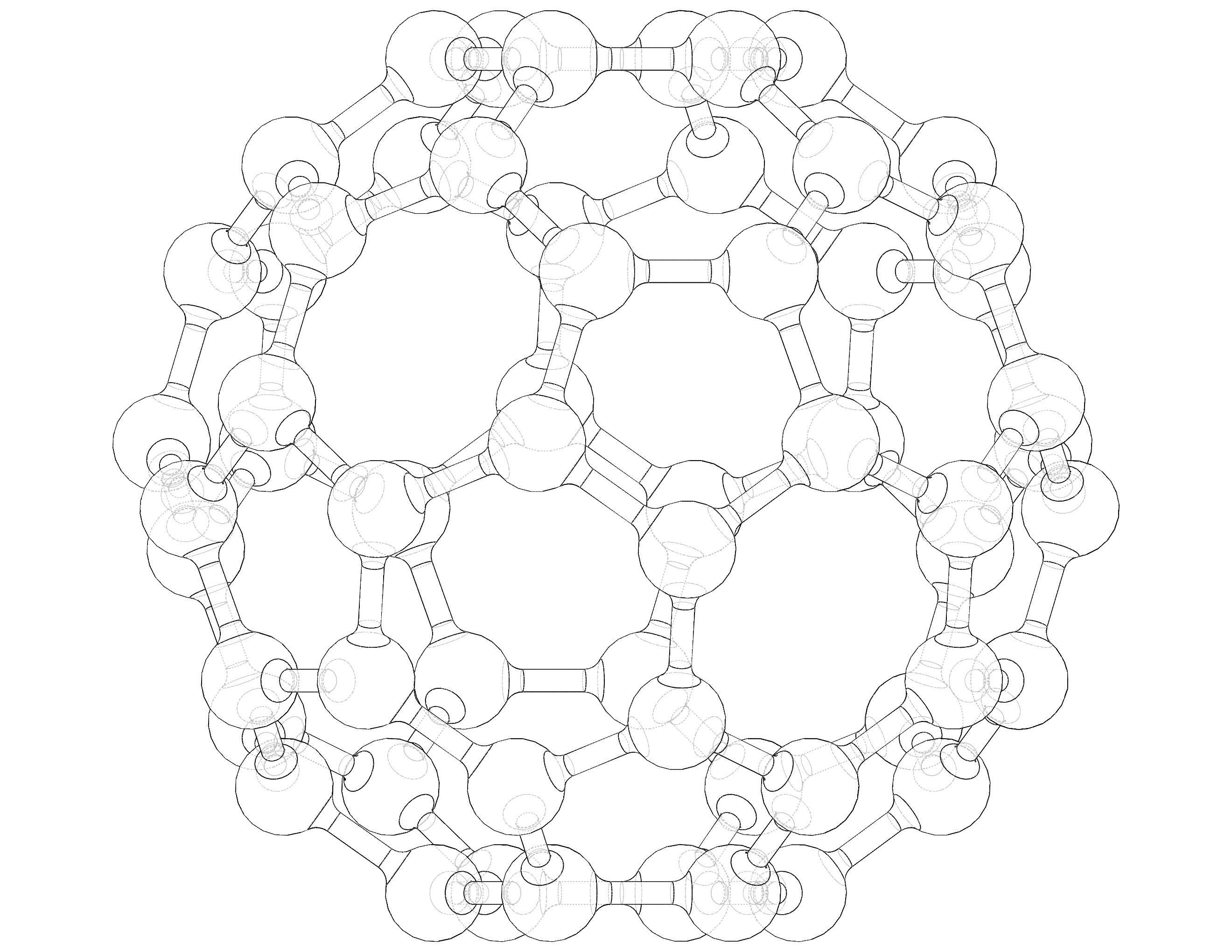 Truncated Icosahedron with Atoms 3D print model_31