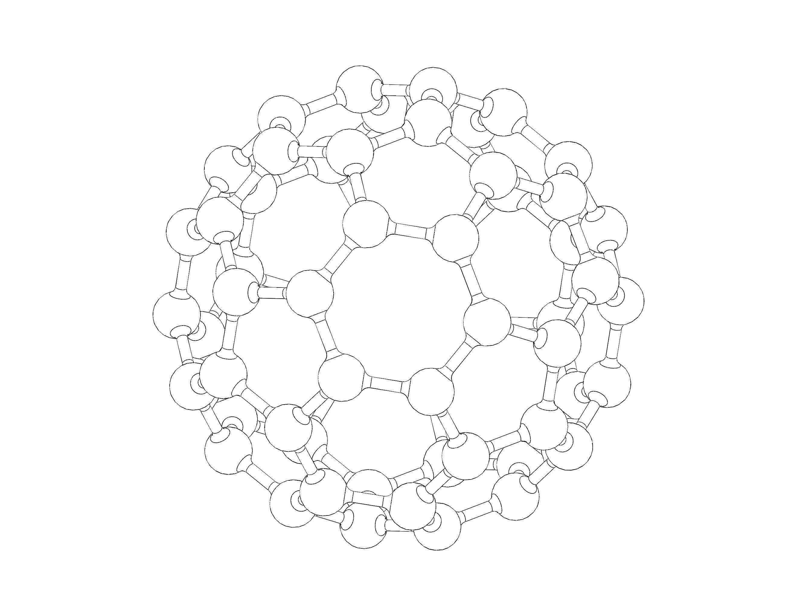 Truncated Icosahedron with Atoms 3D print model_38
