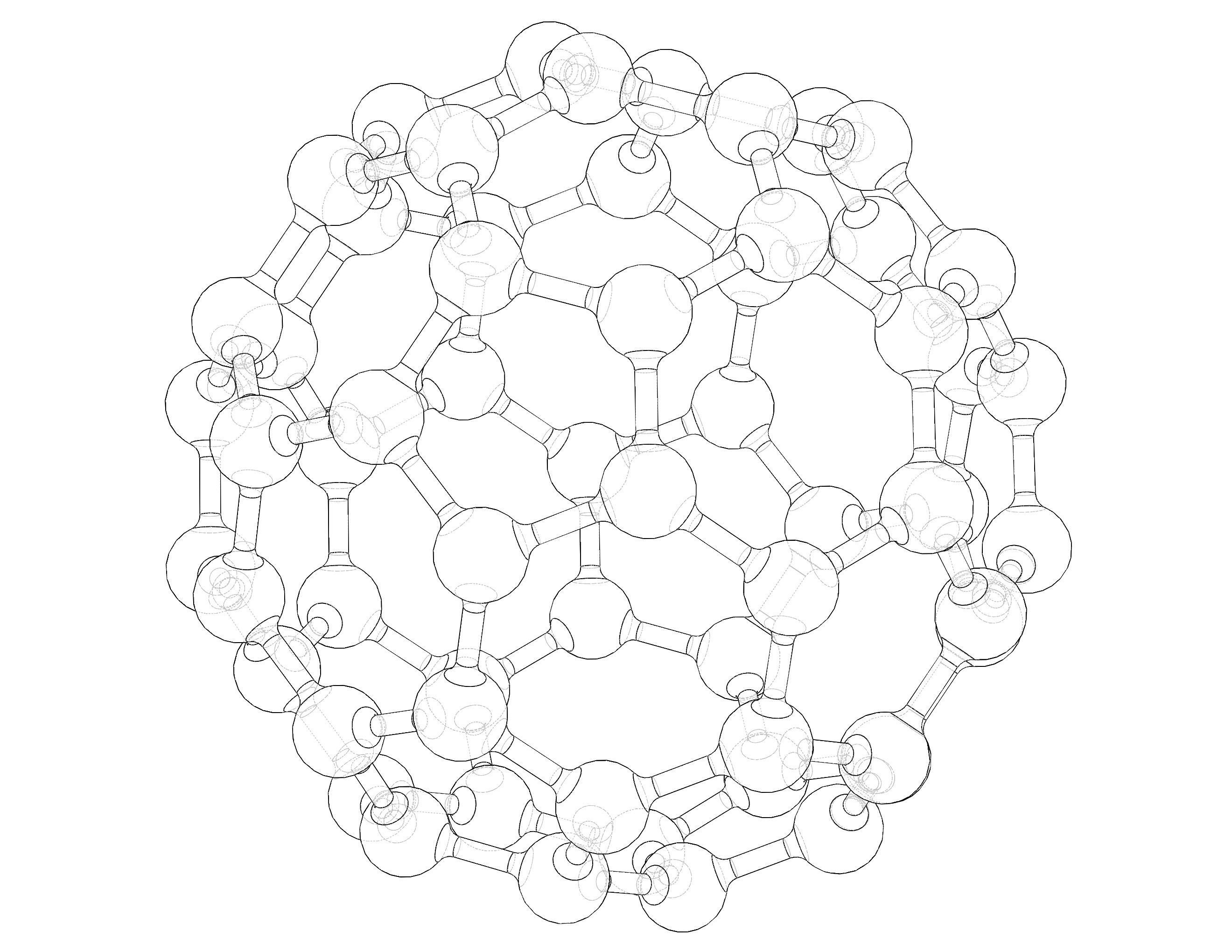 Truncated Icosahedron with Atoms 3D print model_19