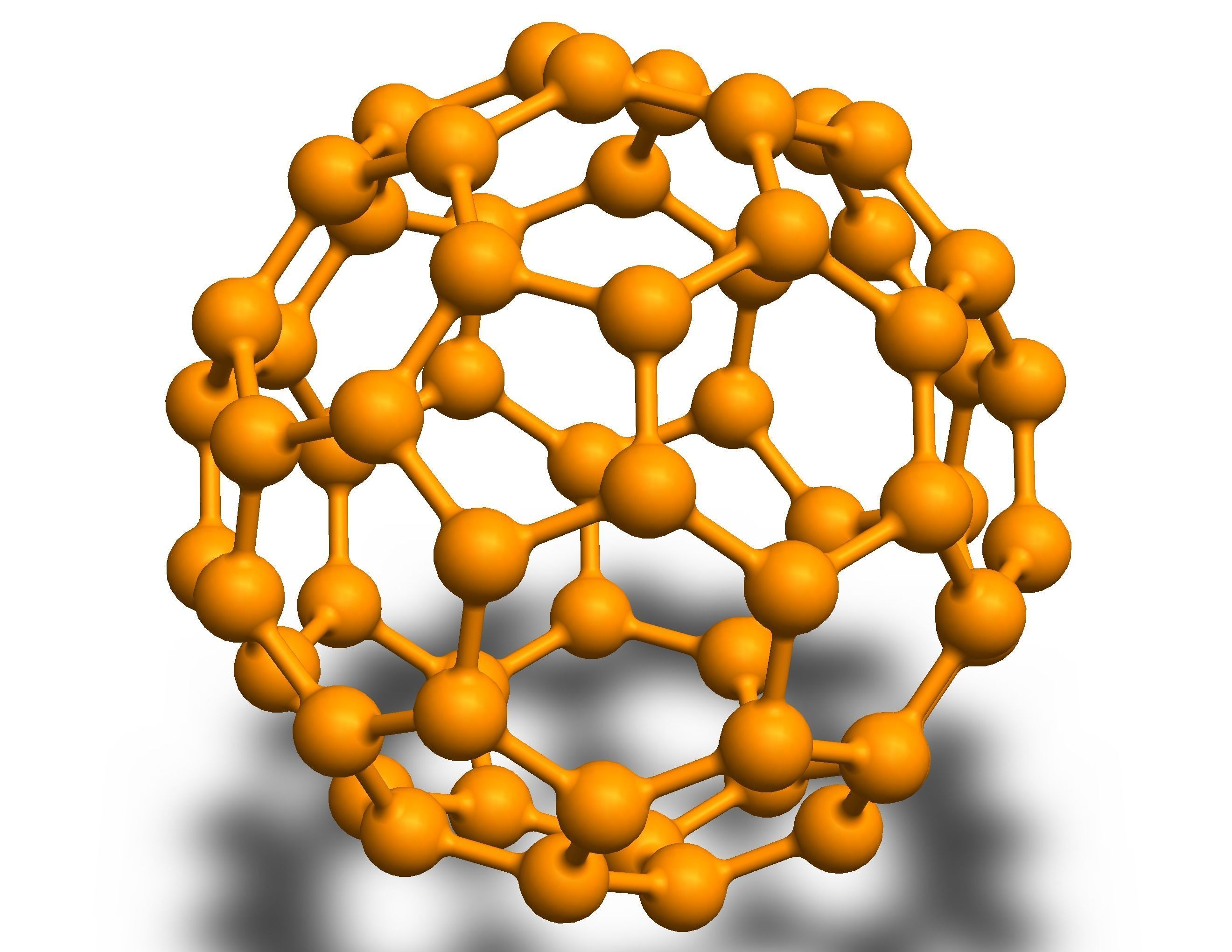 Truncated Icosahedron with Atoms 3D print model_21