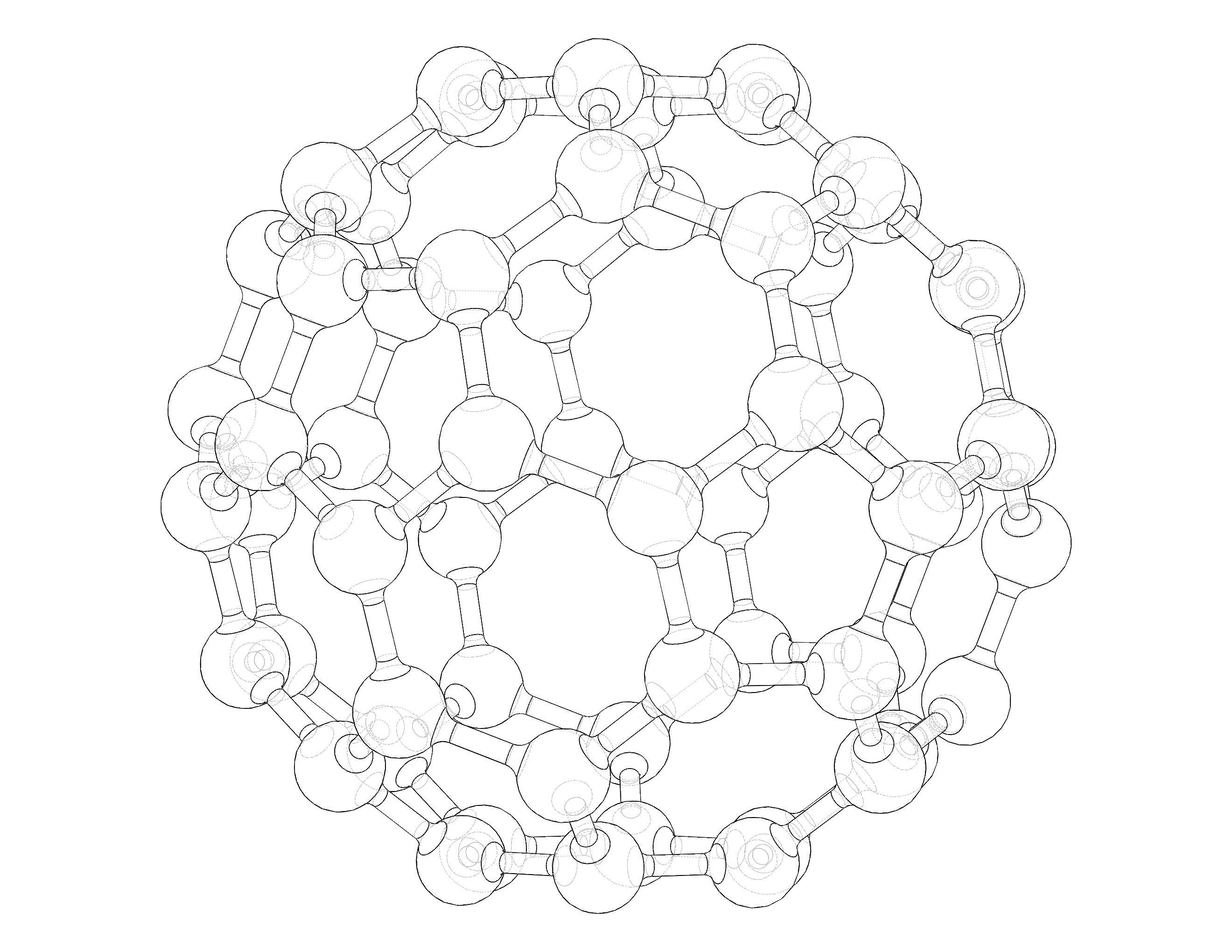 Truncated Icosahedron with Atoms 3D print model_27