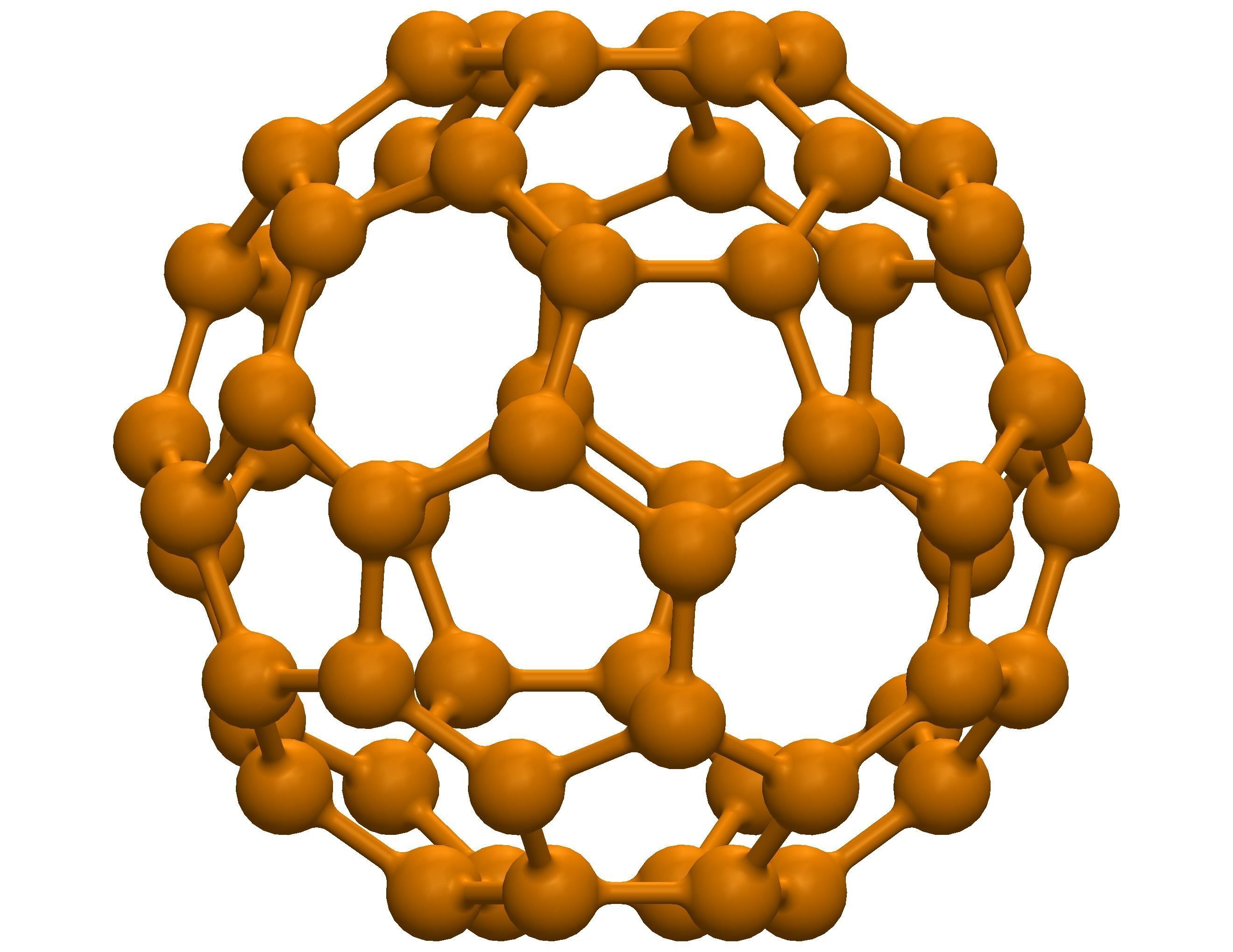 Truncated Icosahedron with Atoms 3D print model_33