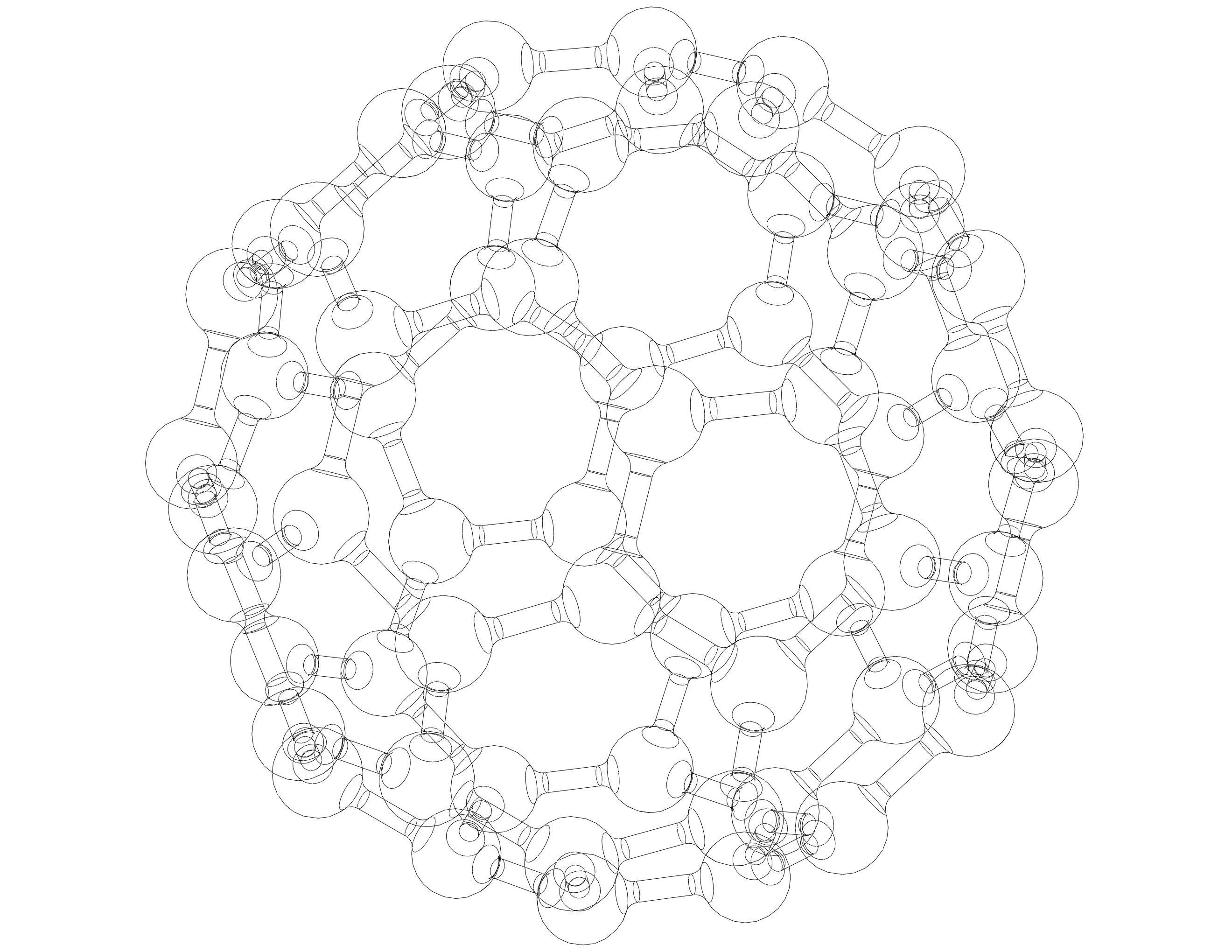 Truncated Icosahedron with Atoms 3D print model_4