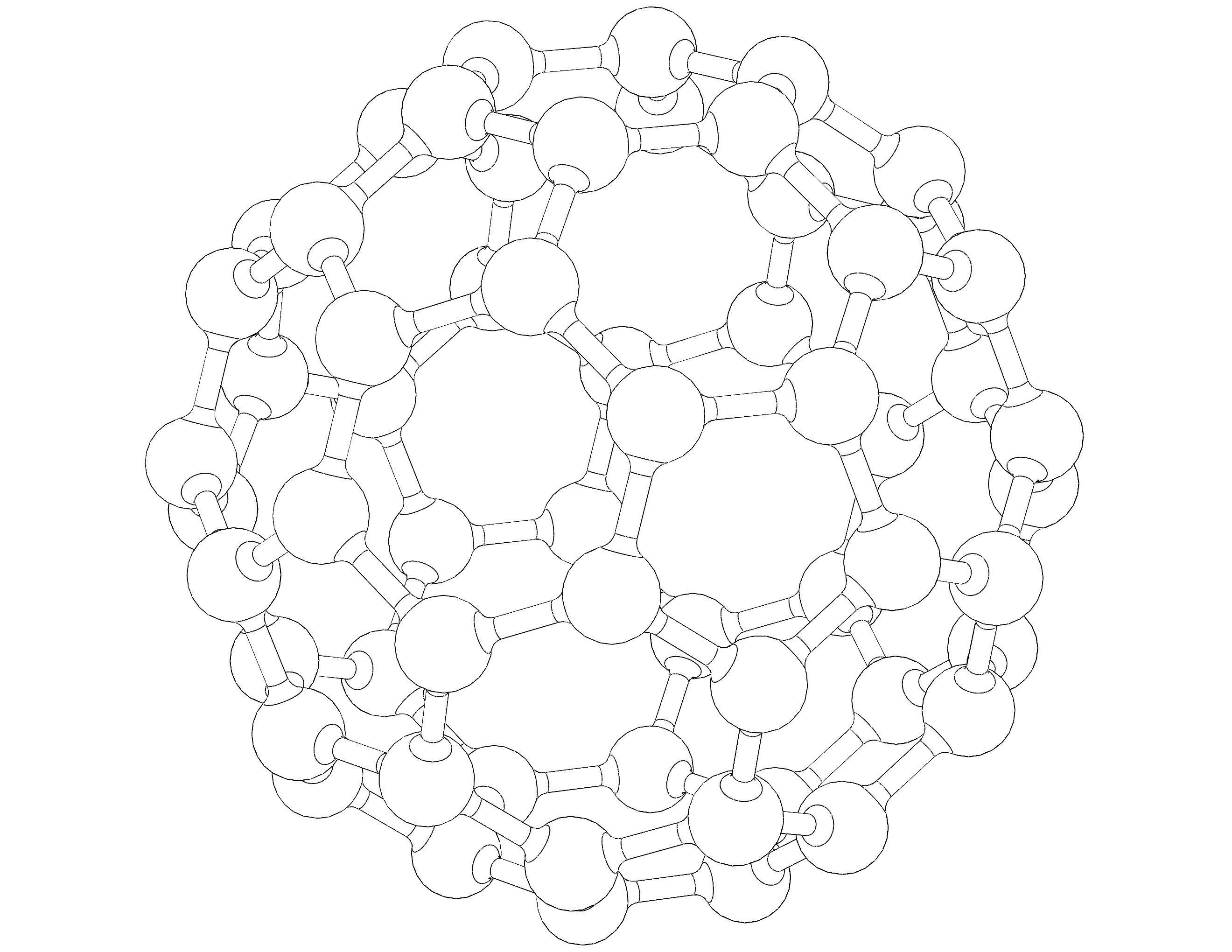 Truncated Icosahedron with Atoms 3D print model_2