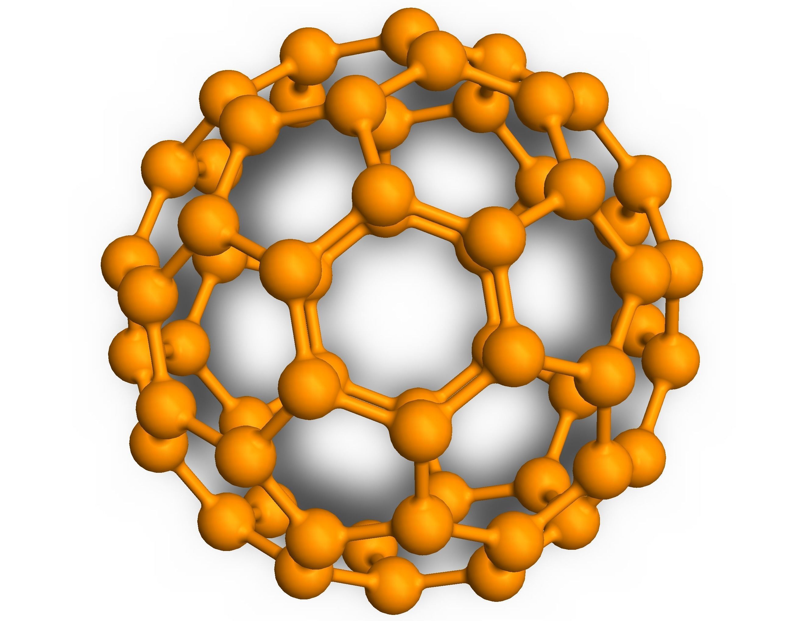 Truncated Icosahedron with Atoms 3D print model_17