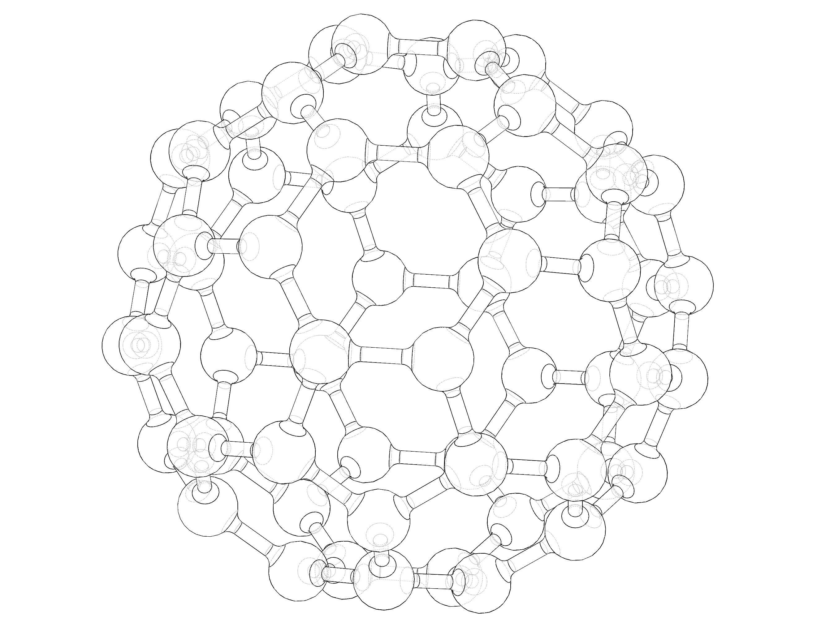 Truncated Icosahedron with Atoms 3D print model_7