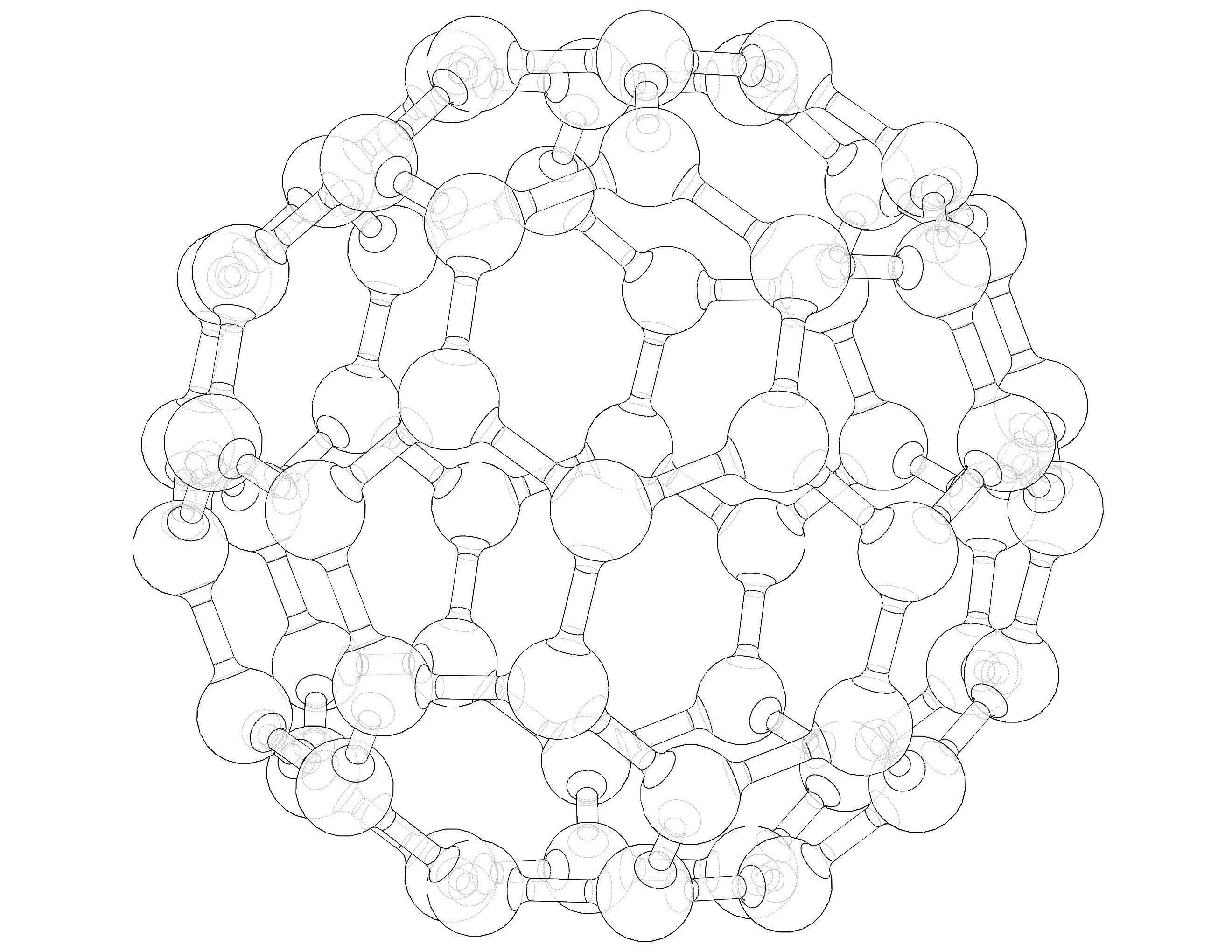 Truncated Icosahedron with Atoms 3D print model_23