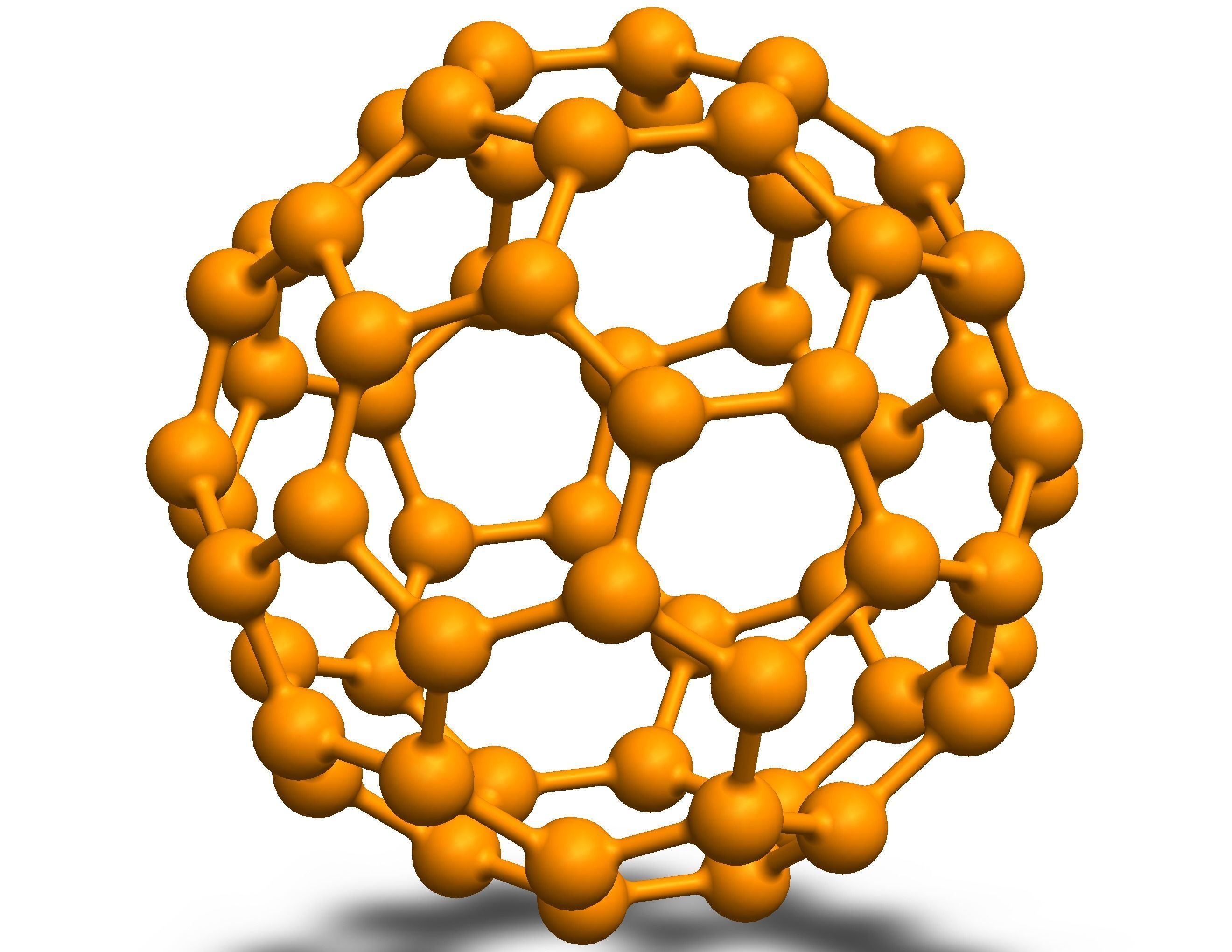 Truncated Icosahedron with Atoms 3D print model_5