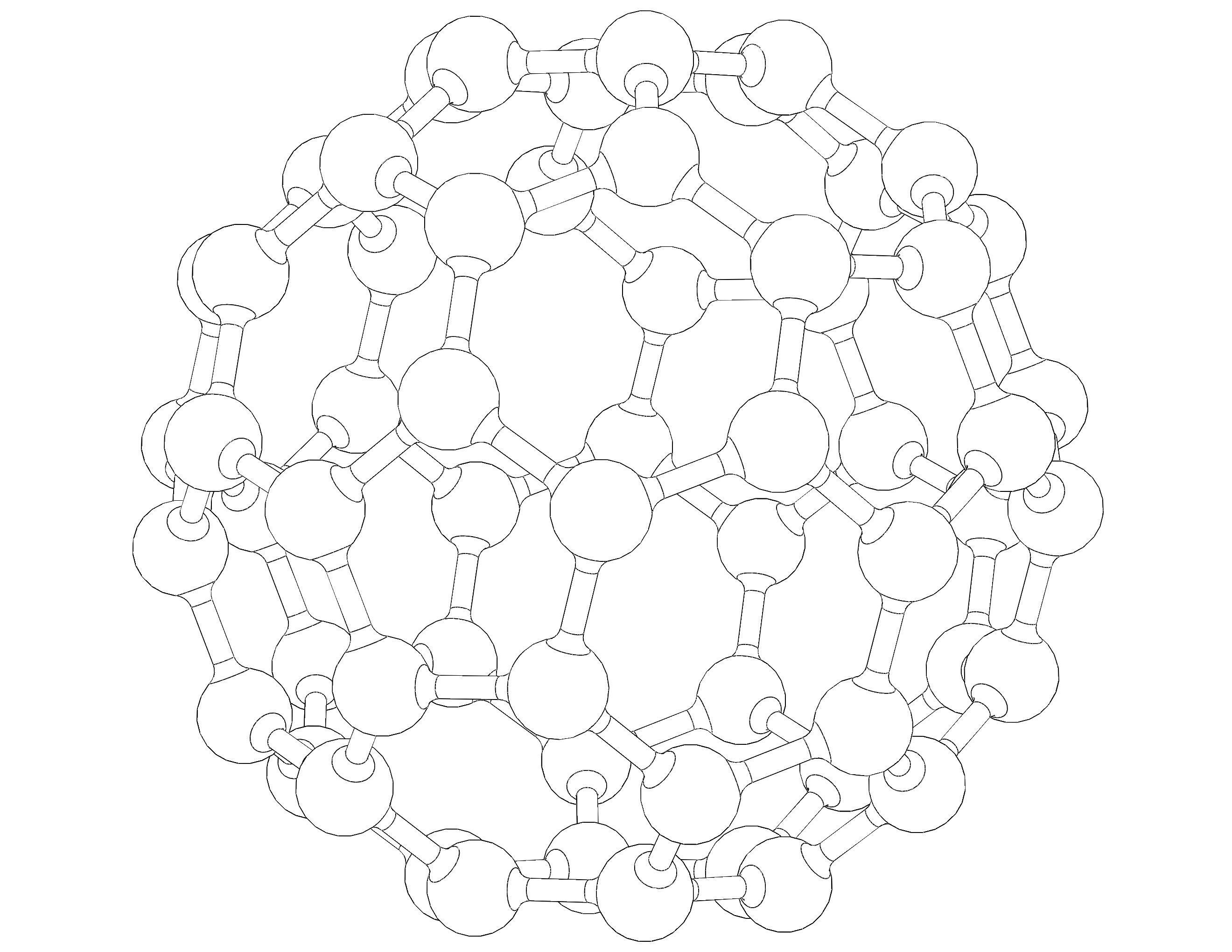 Truncated Icosahedron with Atoms 3D print model_22