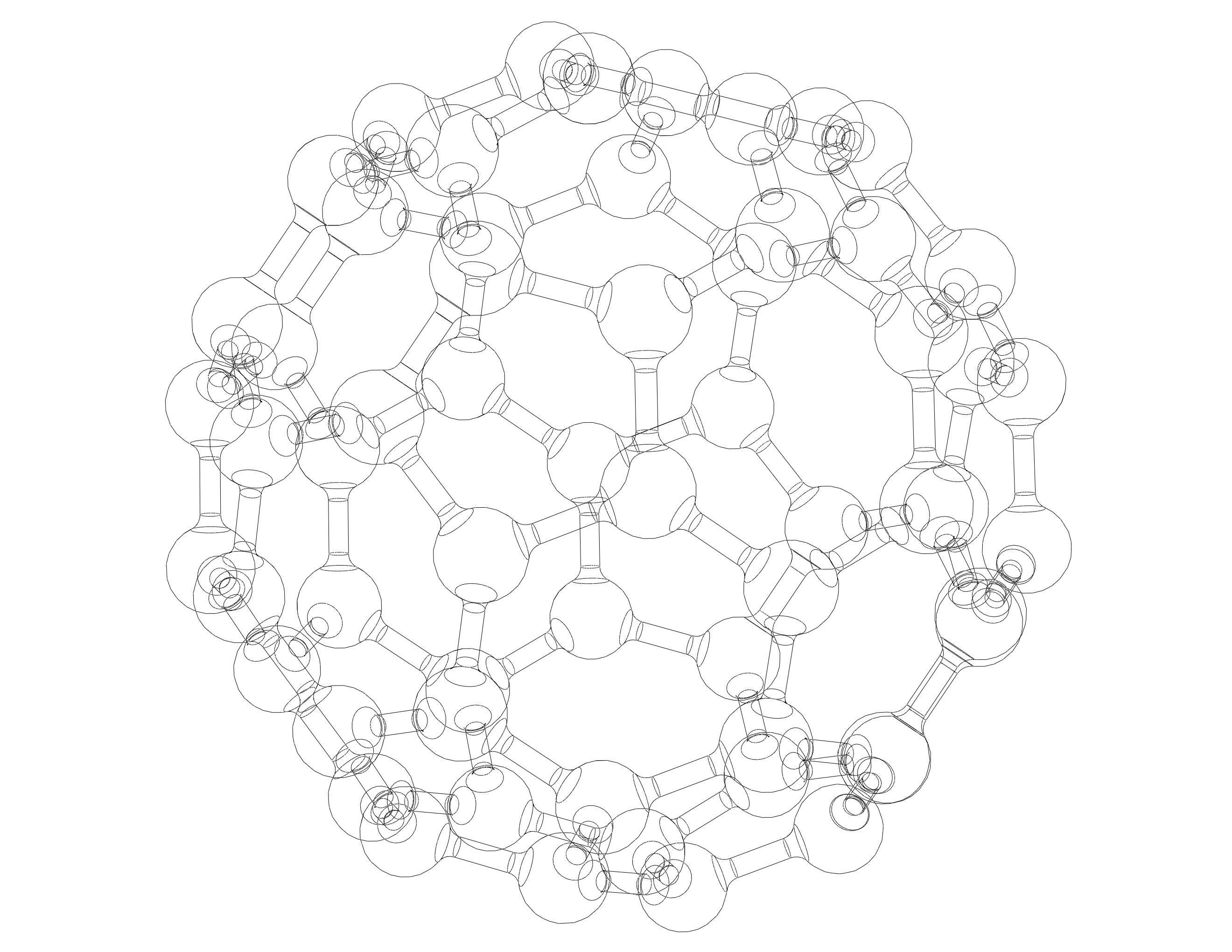 Truncated Icosahedron with Atoms 3D print model_20