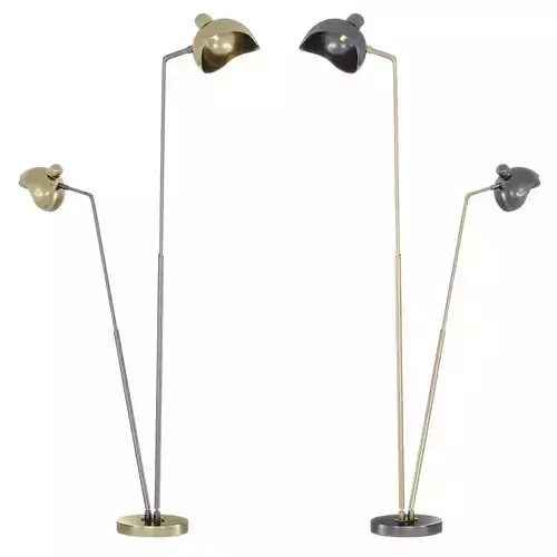  Industrial Double Floor Lamp
