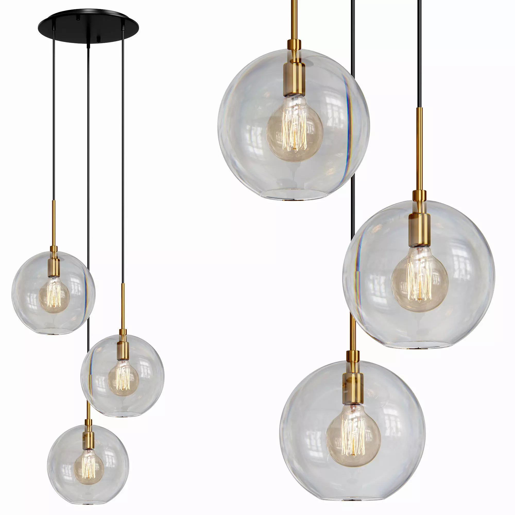 Light Globe Cluster 3D model