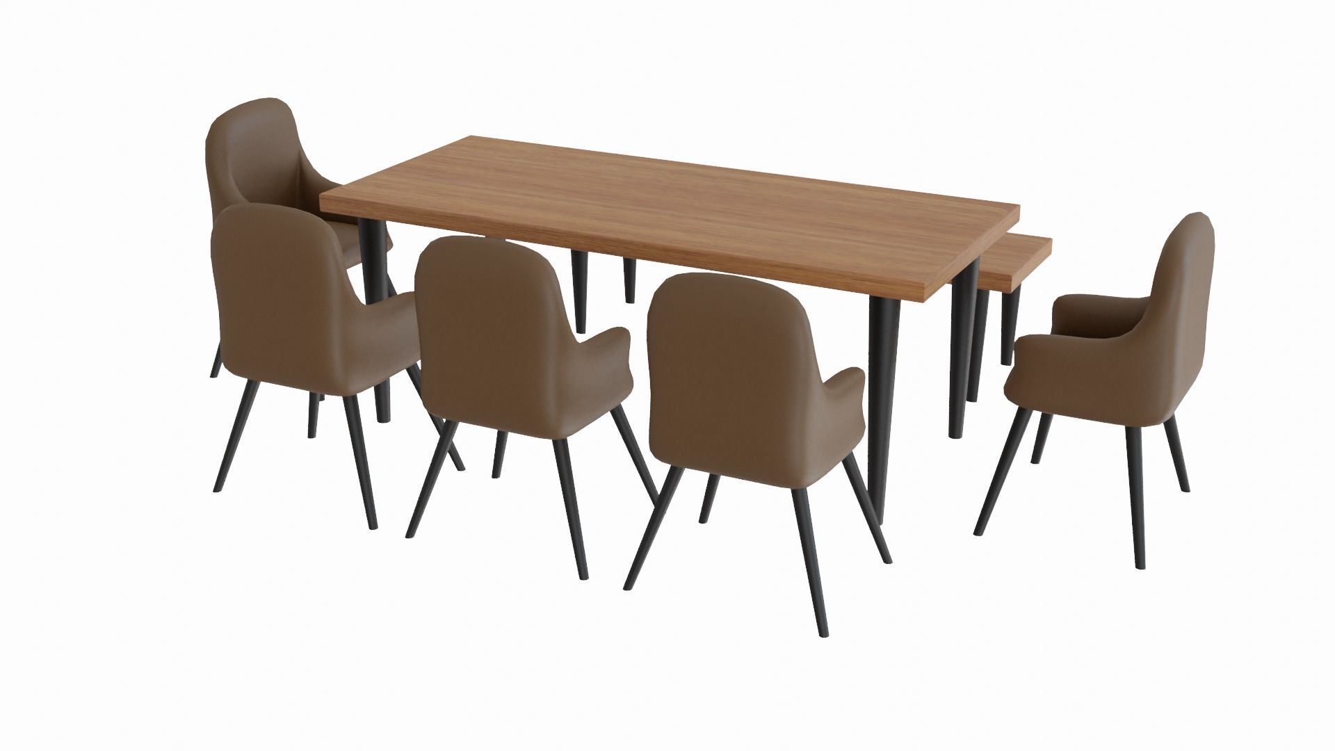 table and chair 3D model_3