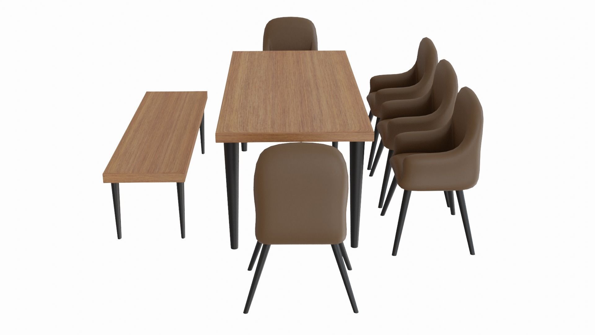 table and chair 3D model_2