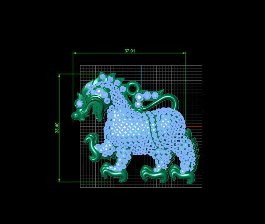 Lion Neckless 3D print model_1