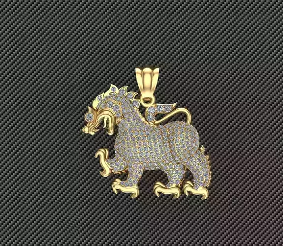 Lion Neckless 3D print model