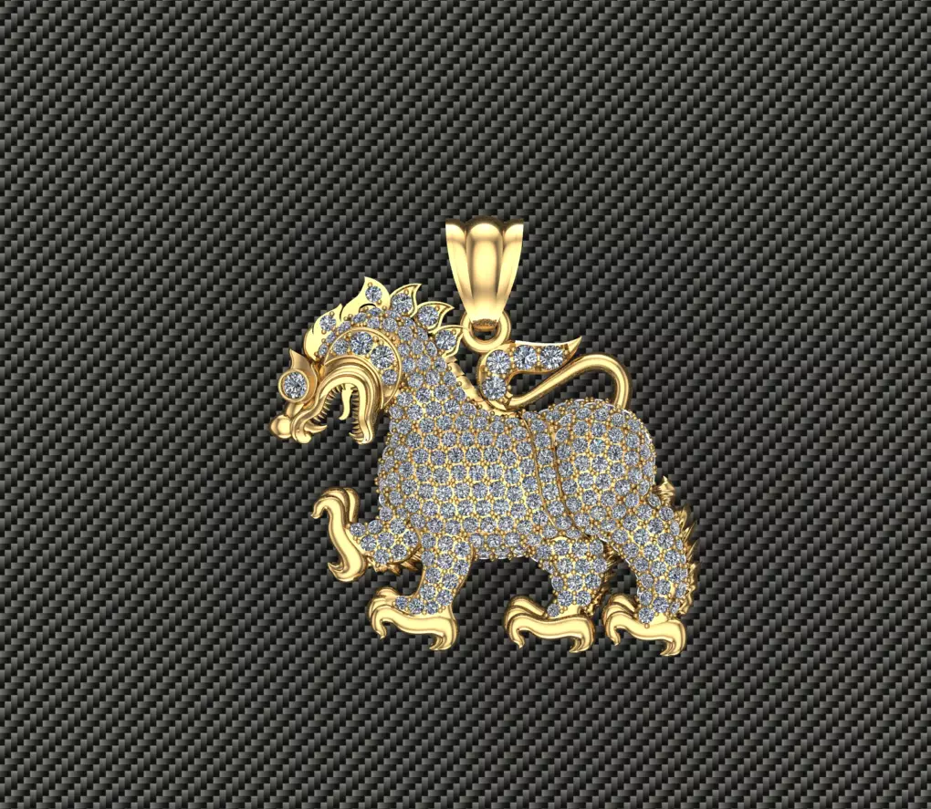 Lion Neckless 3D print model_0