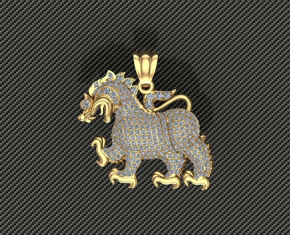 Lion Neckless 3D print model_2