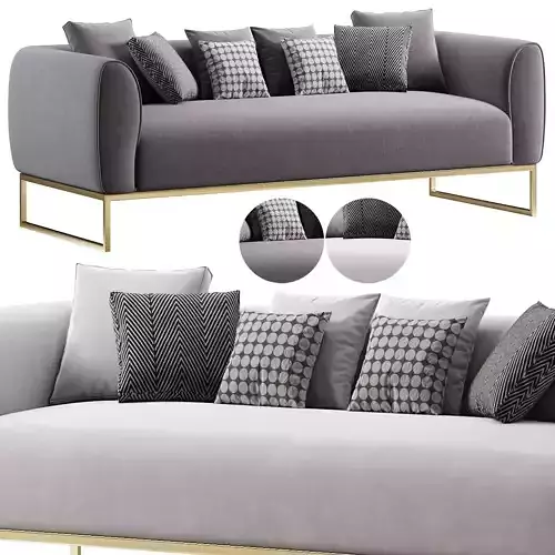 ANDREW MARTIN 3 SEATER AVERY SOFA GREY