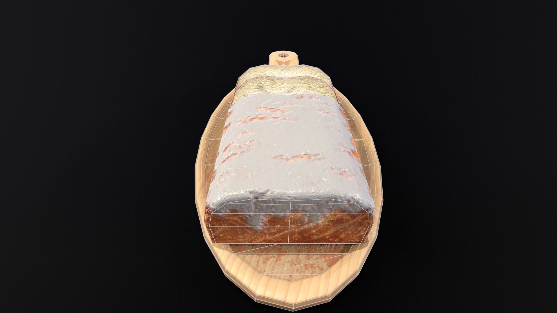 Glazed Bread  Low-poly 3D model_15