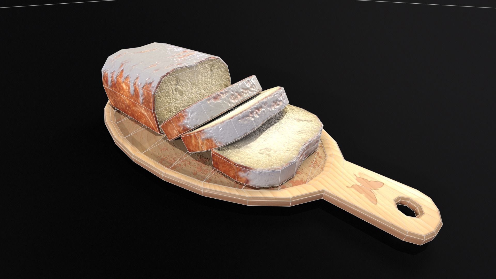 Glazed Bread  Low-poly 3D model_23