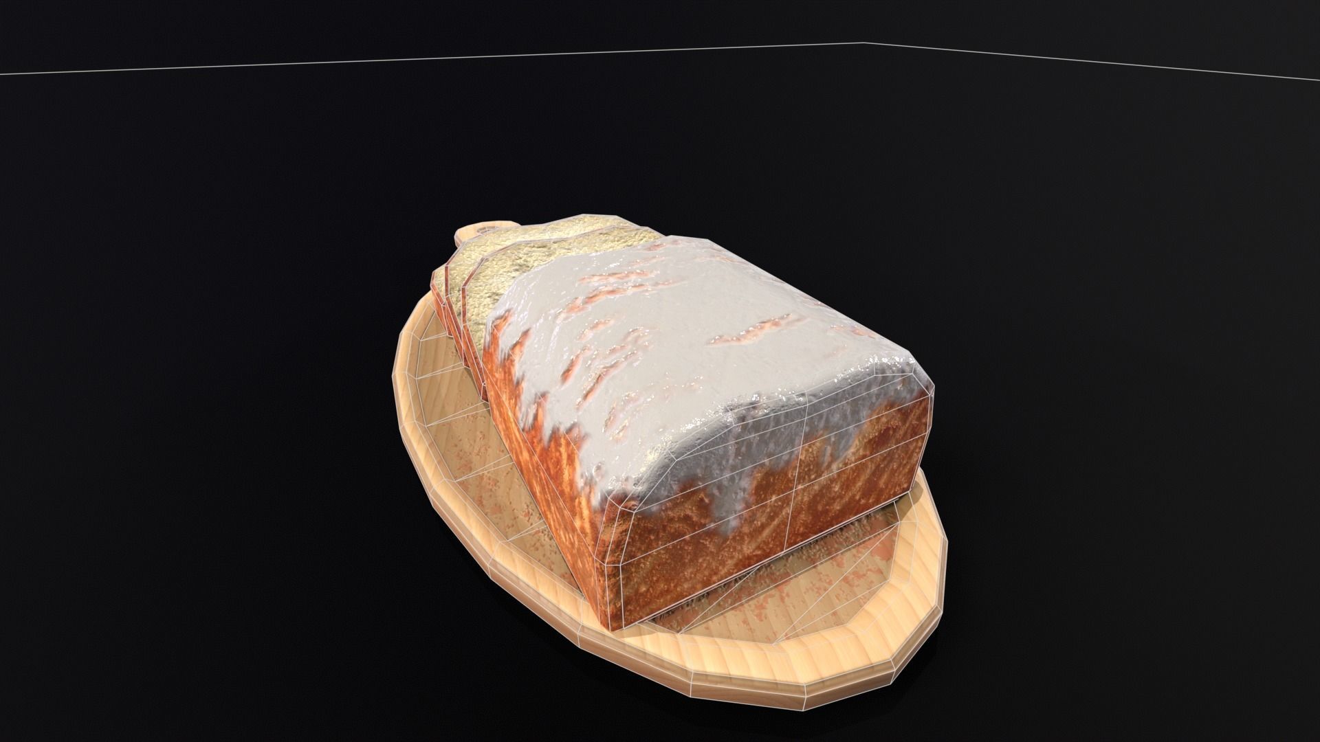 Glazed Bread  Low-poly 3D model_13