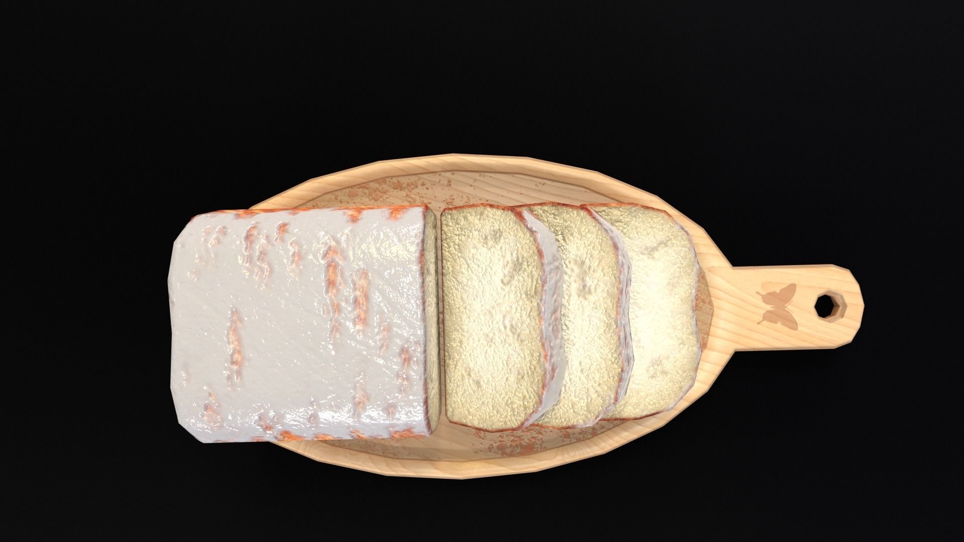 Glazed Bread  Low-poly 3D model_20