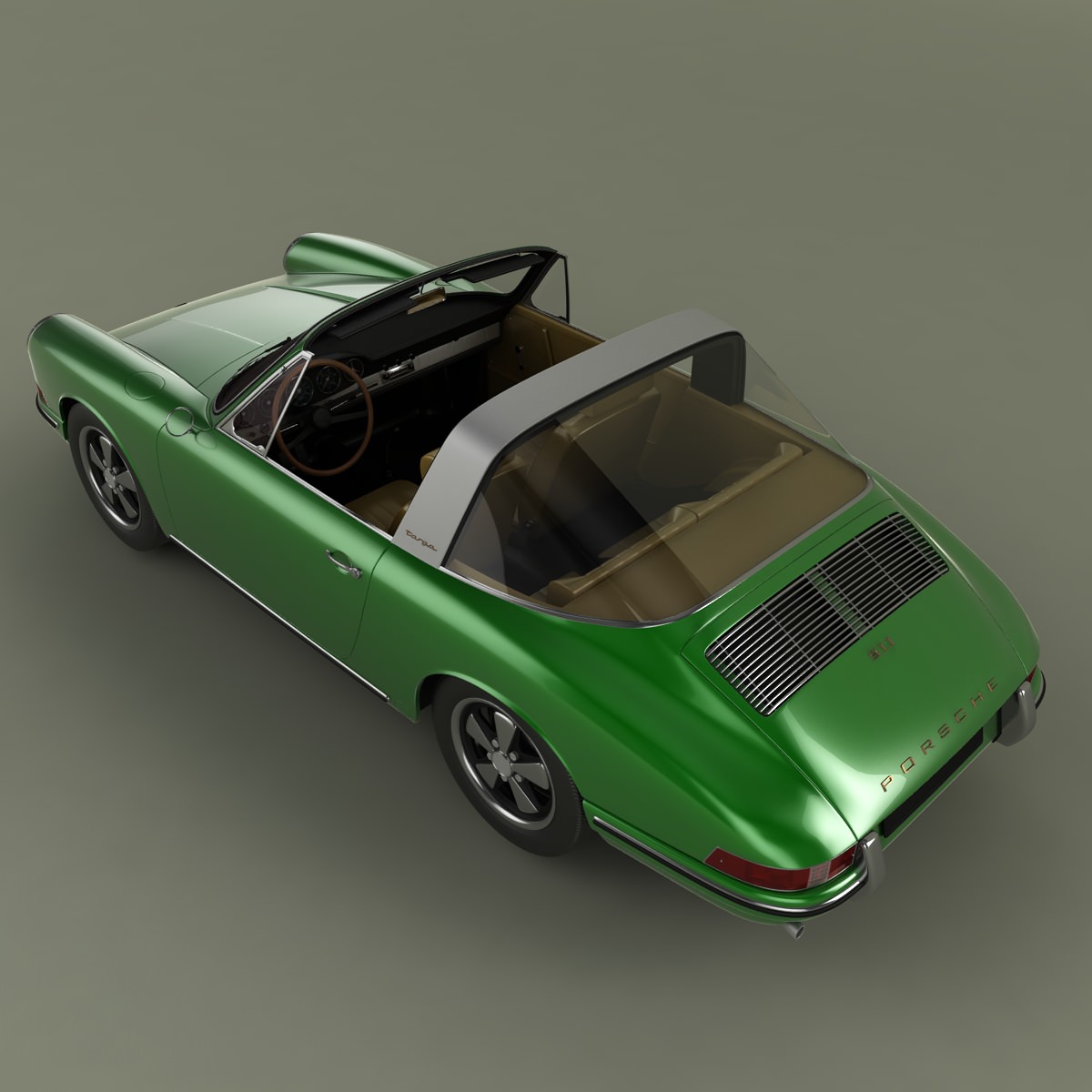 Porsche 911 Targa 3D model_7
