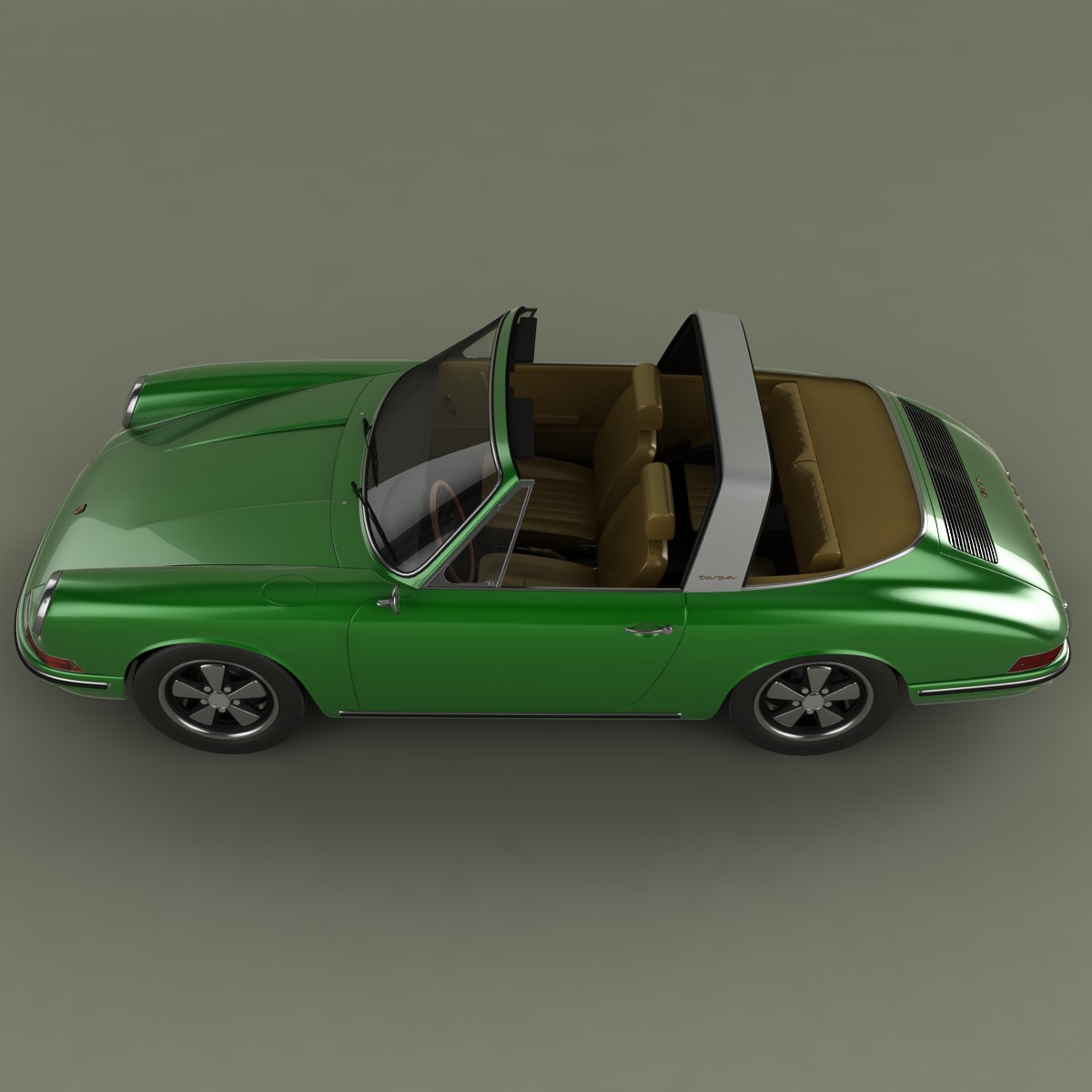 Porsche 911 Targa 3D model_6