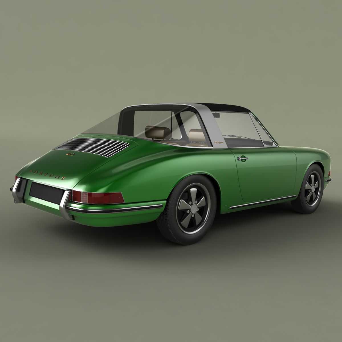 Porsche 911 Targa 3D model_2