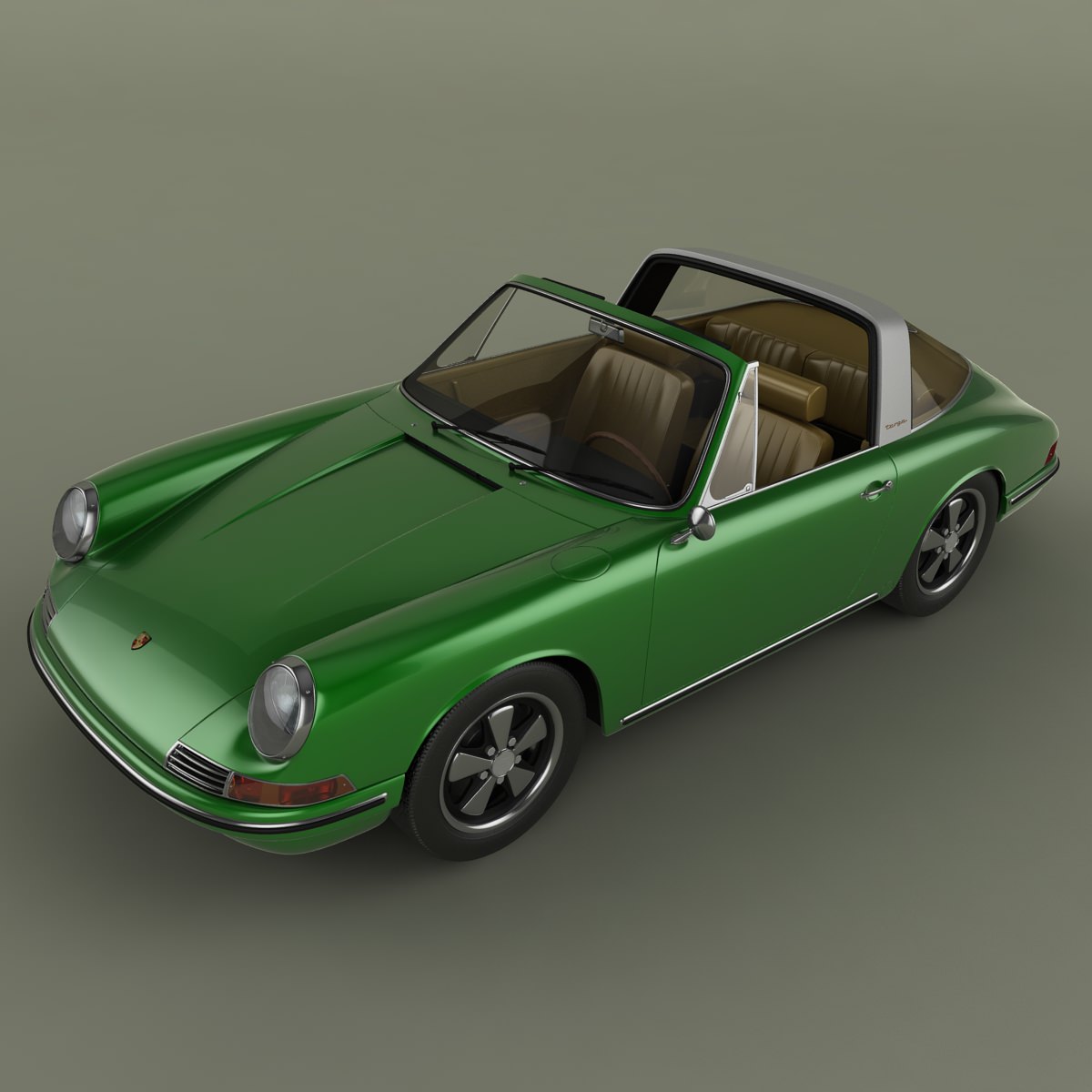 Porsche 911 Targa 3D model_5
