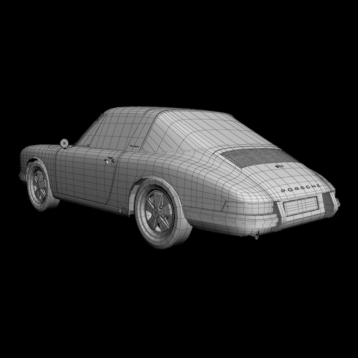 Porsche 911 Targa 3D model_14