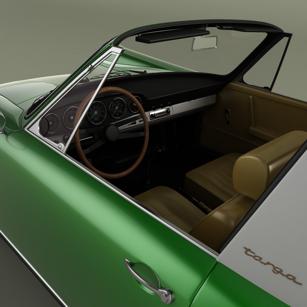 Porsche 911 Targa 3D model_8