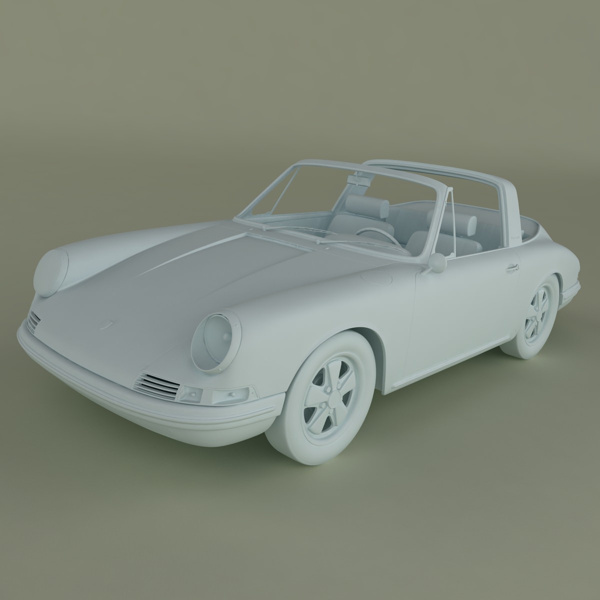 Porsche 911 Targa 3D model_9