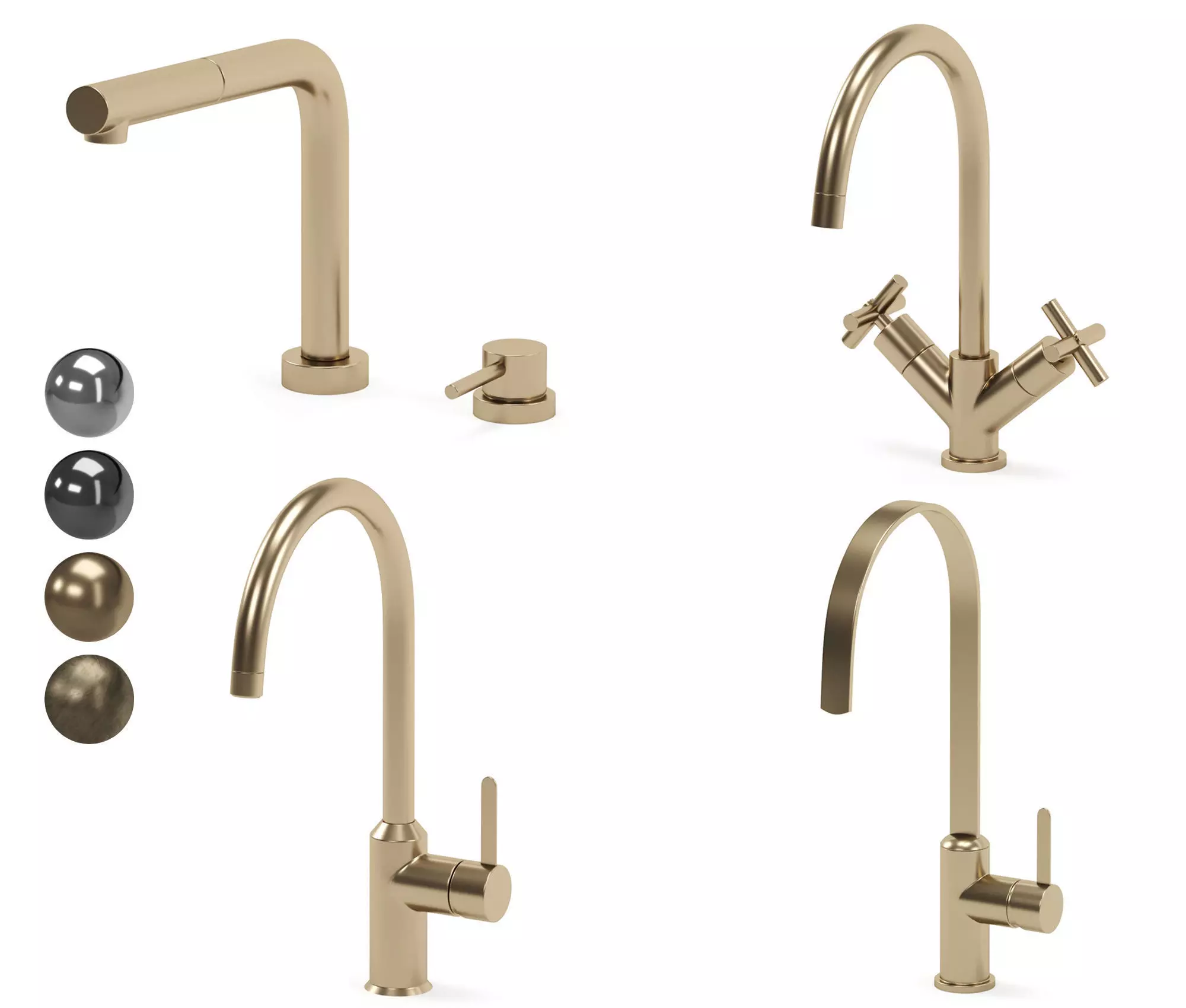 CRISTINA kitchen faucets collection 03 3D model