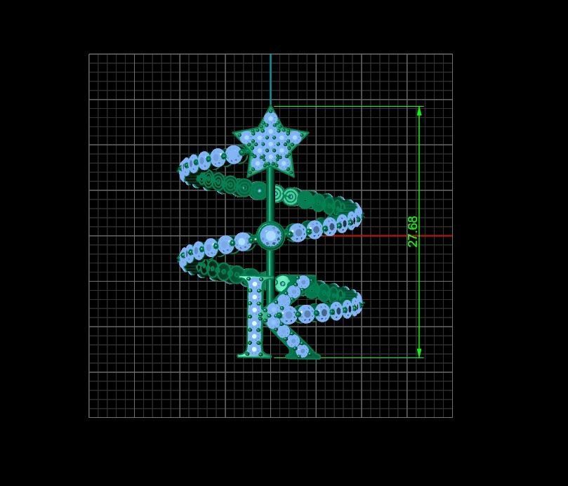 Diamond Ring Letter K 3D print model_3