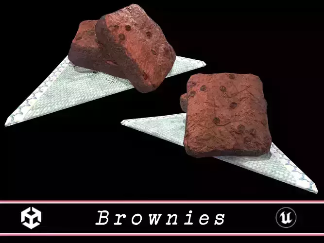 Brownies  Low-poly 3D model