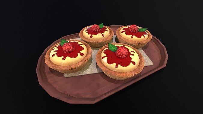 Raspberry Pie  Low-poly 3D model 2