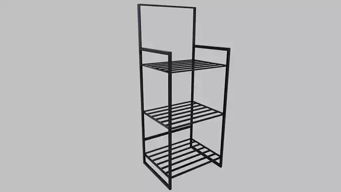 METAL PLANT STAND - GAME READY - LOW POLY - PBR 3D MODEL